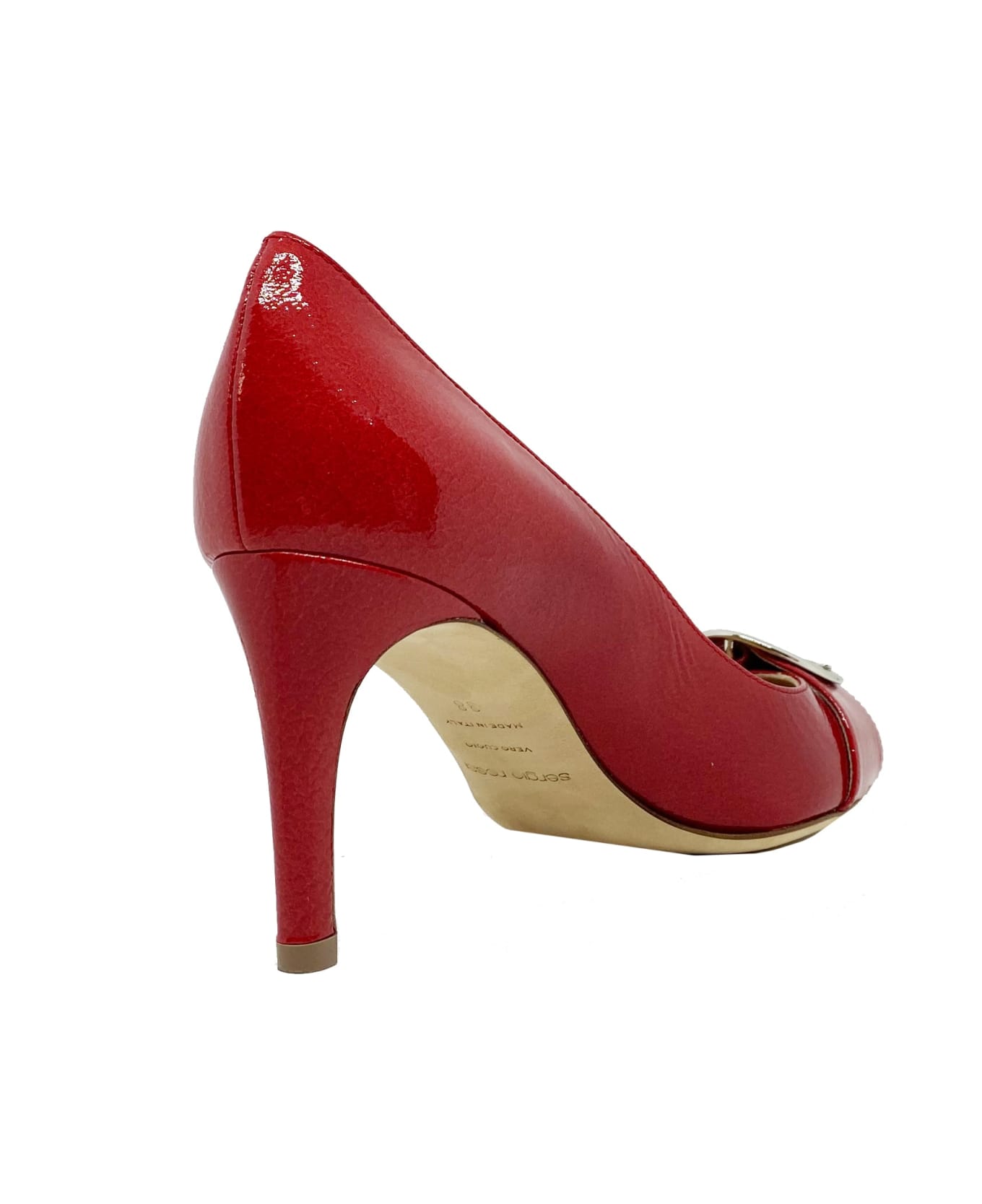 Sergio Rossi Patent Leather Pumps - Red
