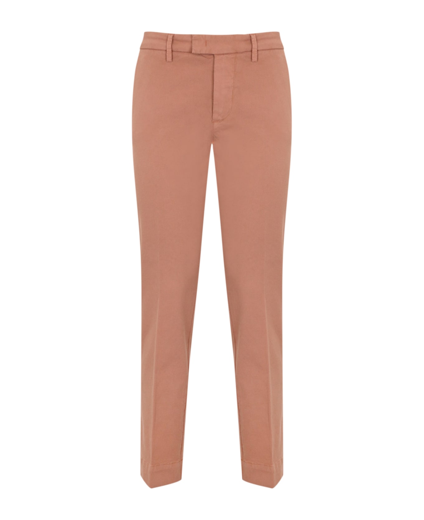 Re-HasH Gloria Capri Chino Trousers - Mattone