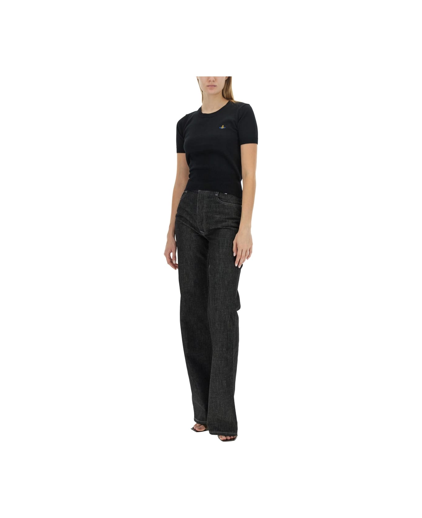 Vivienne Westwood "bea" Shirt - BLACK ニットウェア