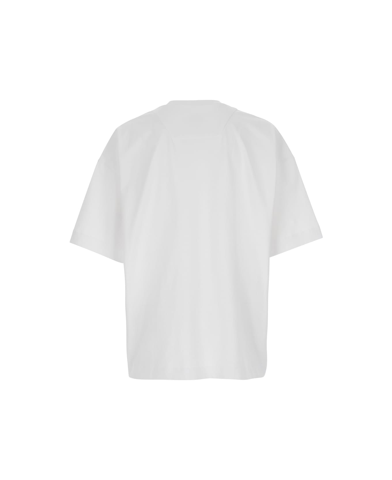 Juun.J White T-shirt With Tone-on-tone Logo Embroidered On The Front In Cotton Man - White