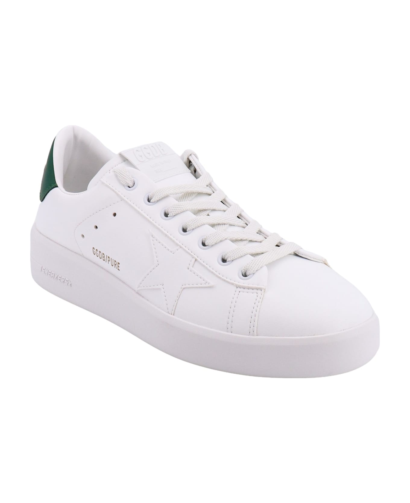 Golden Goose Pure New Sneakers - WHITE/GREEN