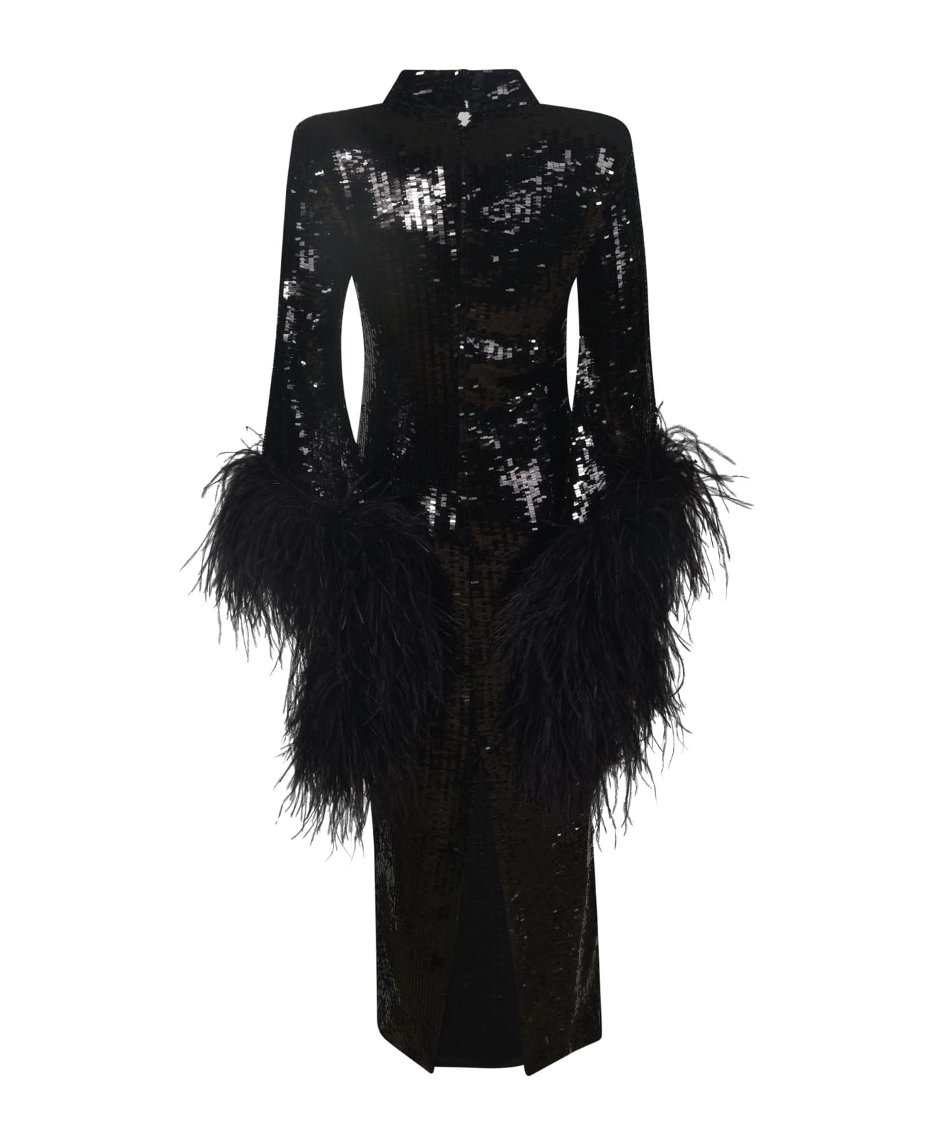 Taller Marmo All-over Embellished Long Dress - Black