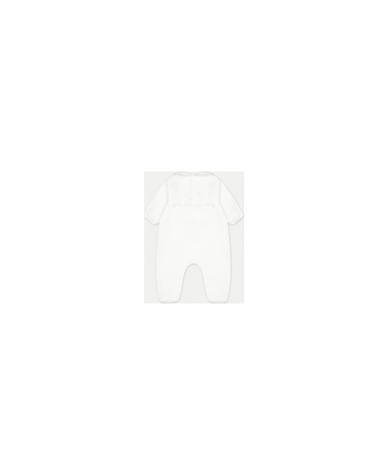 Little Bear Printed Romper - White