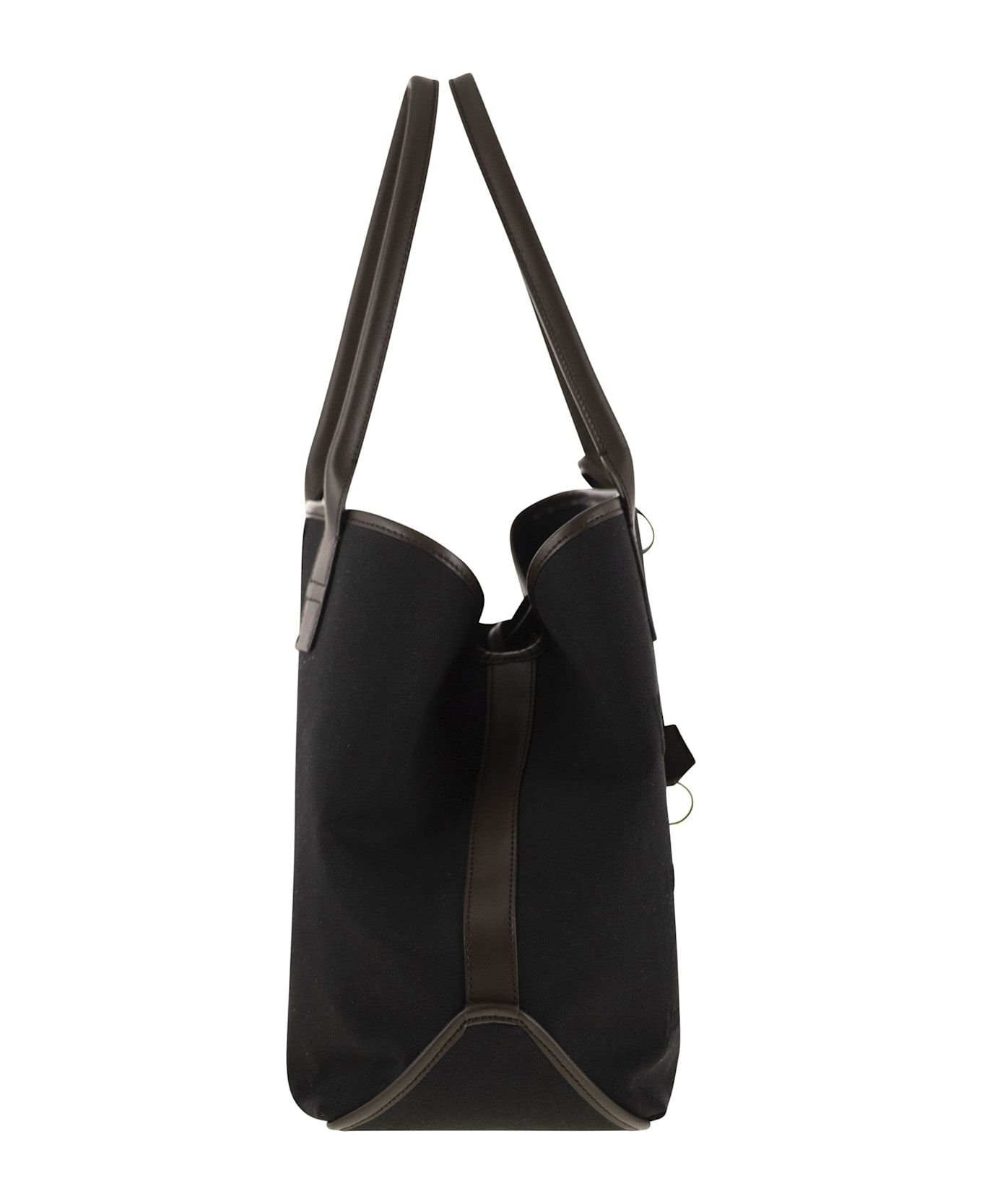 Hogan Medium Canvas Shopping Bag - black