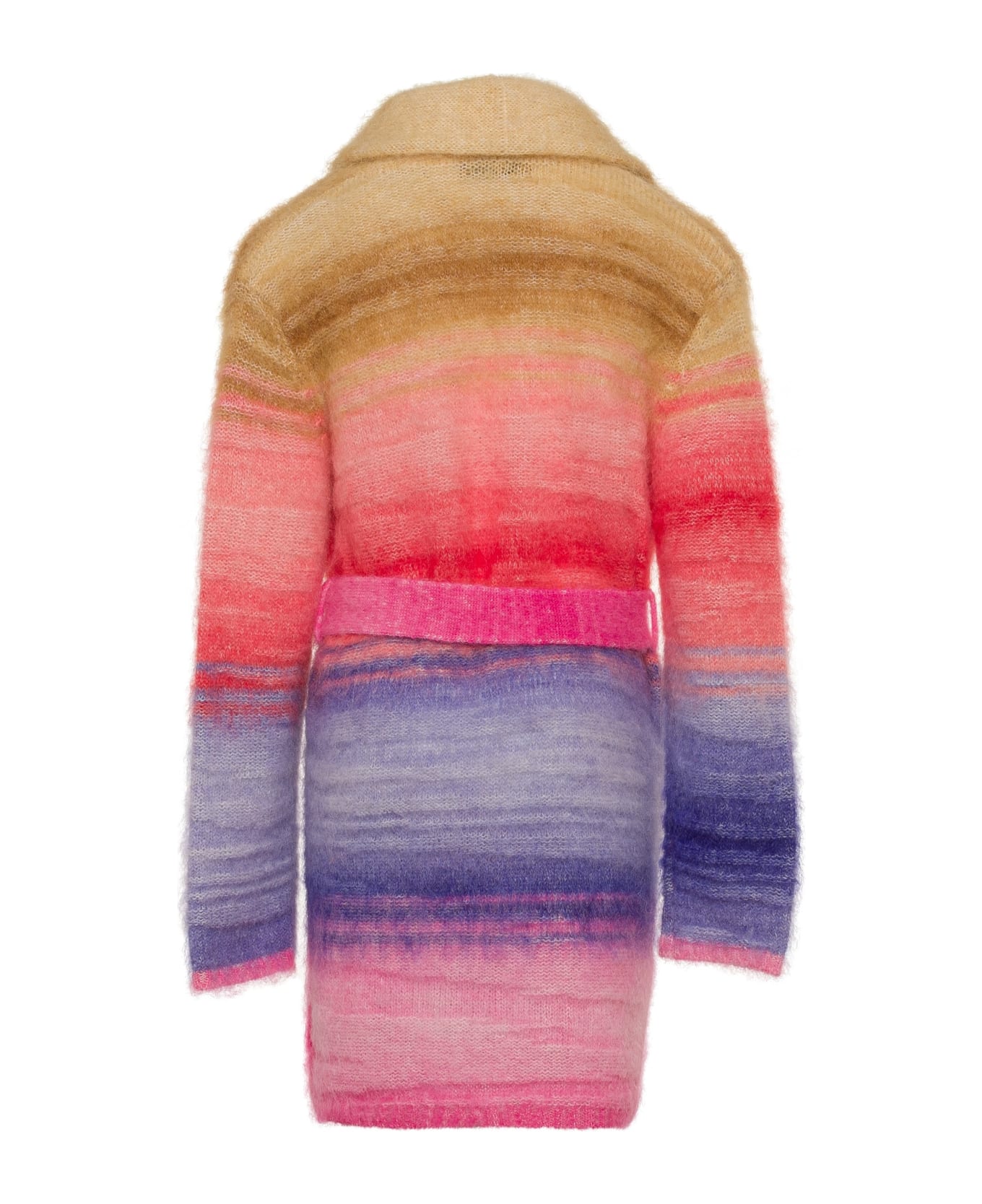 Missoni Kids Striped Cardigan With Knot At The Waist - Multicolor