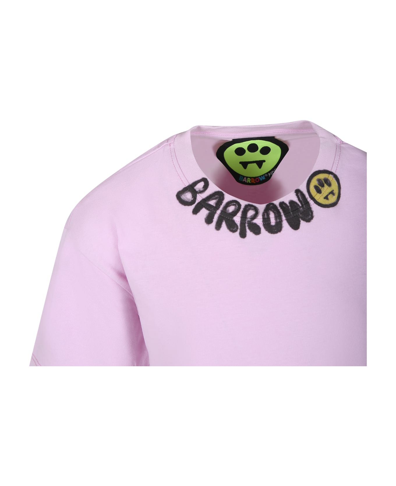 Barrow Pink Casual Dress For Girls With Logo - Pink