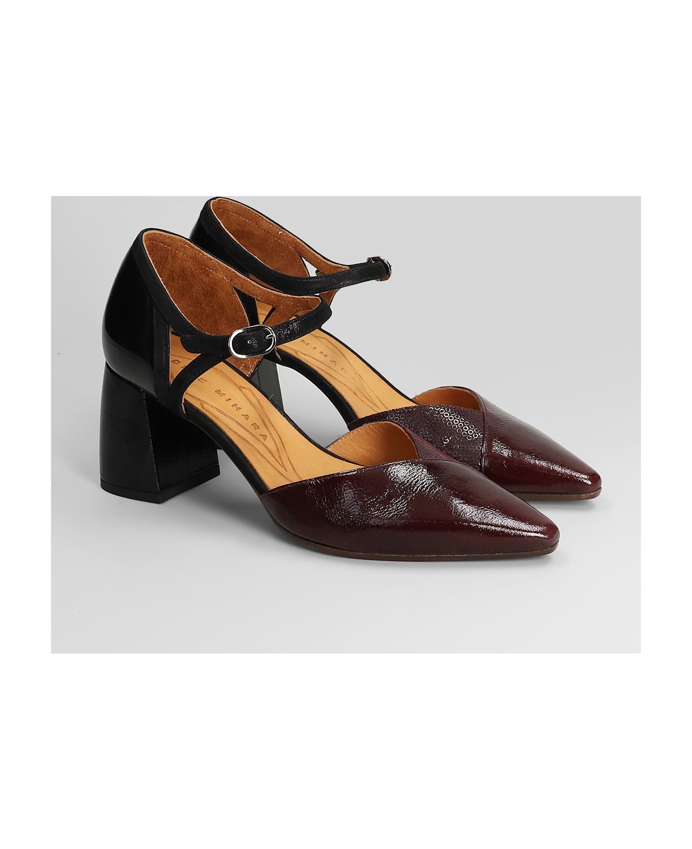 Chie Mihara Abanon Pumps In Bordeaux Leather - bordeaux
