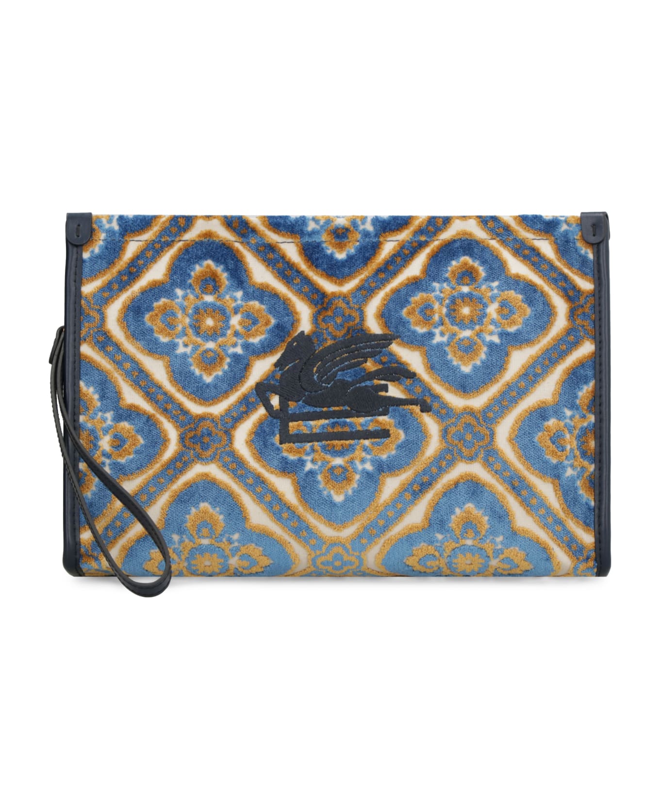 Etro Jacquard Fabric Clutch - blue クラッチバッグ