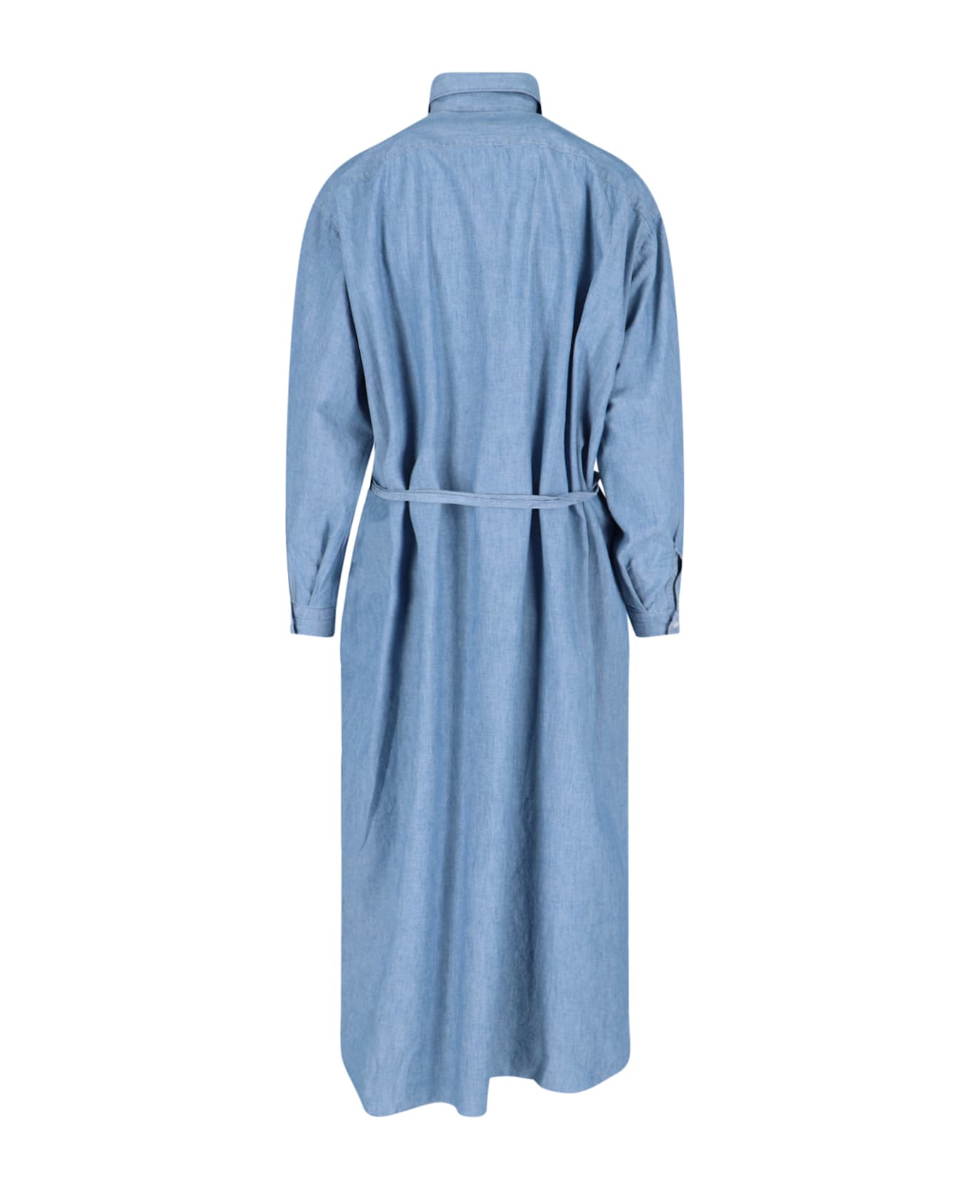 Finamore Maxi Chemisier Dress - Light Blue