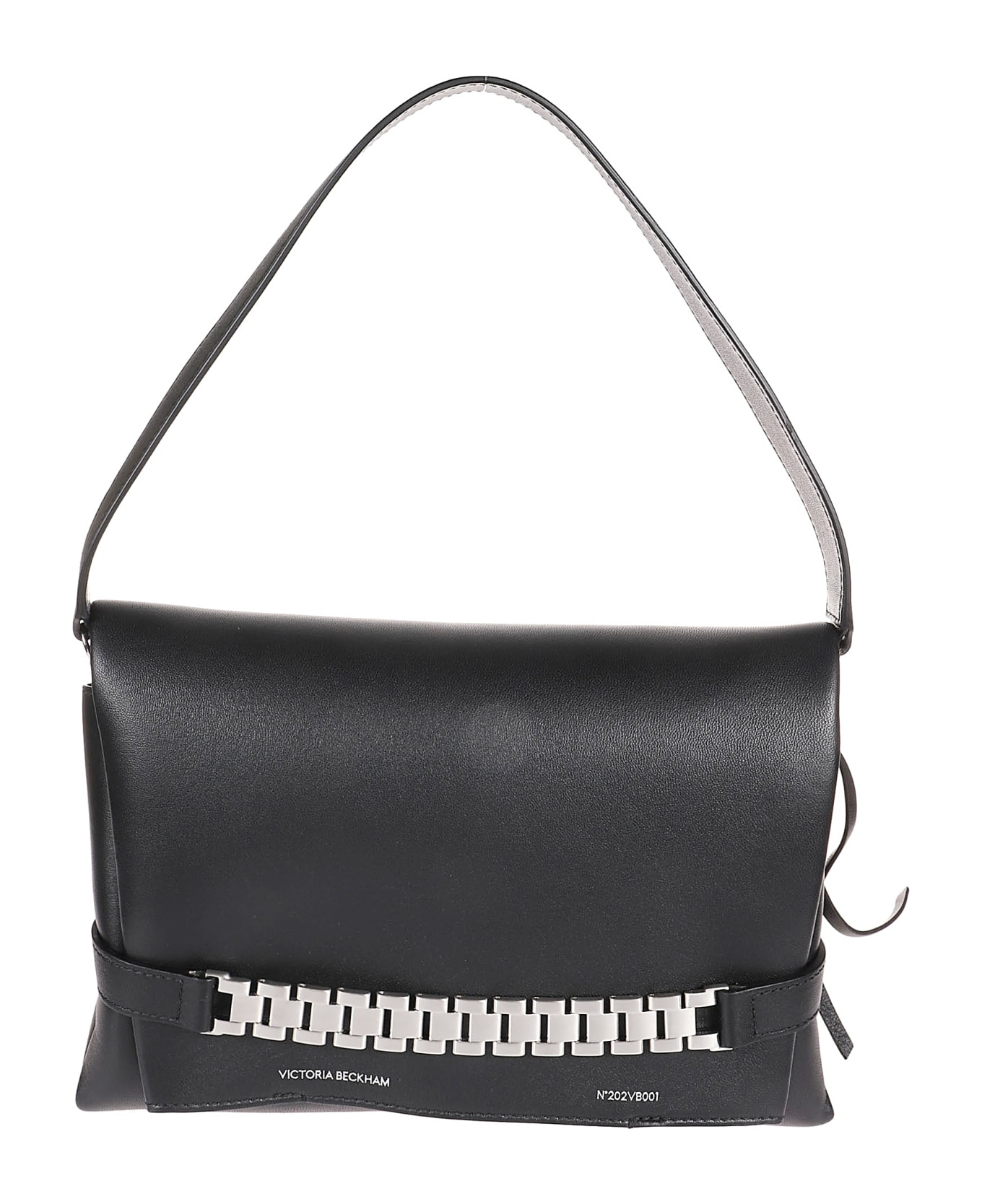 Victoria Beckham Brushed Silver Chain Pouch Bag - Black トートバッグ