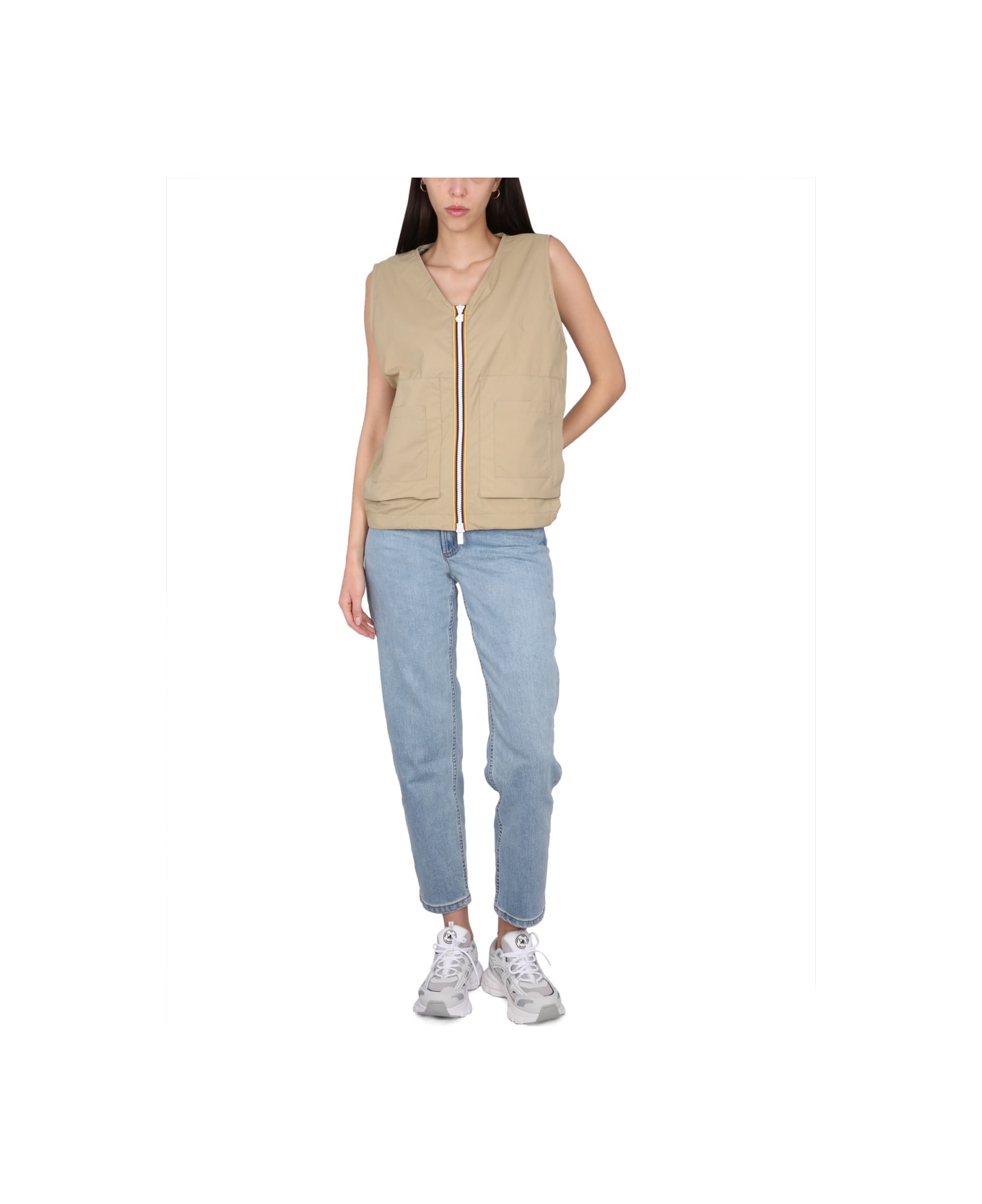 K-Way Barnel Vest. - BEIGE