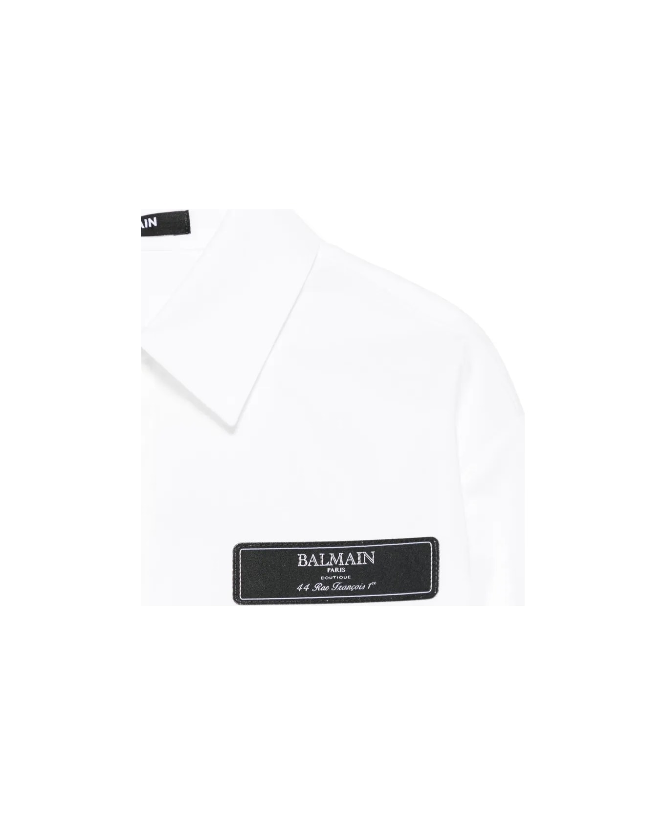 Balmain Camicia Con Logo - White
