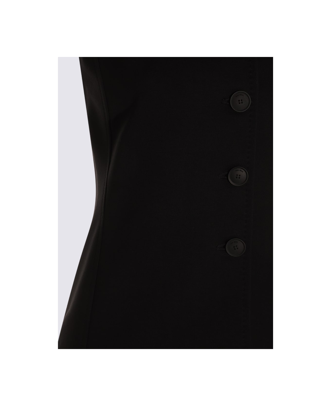 Max Mara Black Wool Top - Black