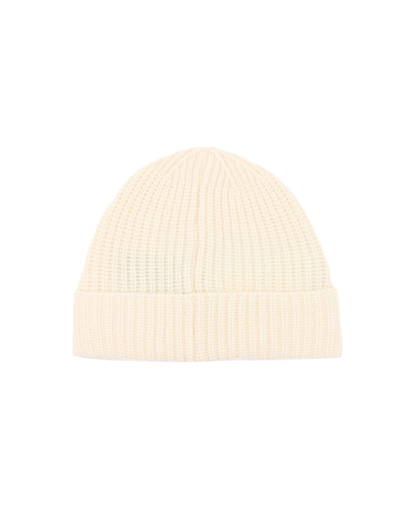 Stone Island Logo-patch Beanie - White