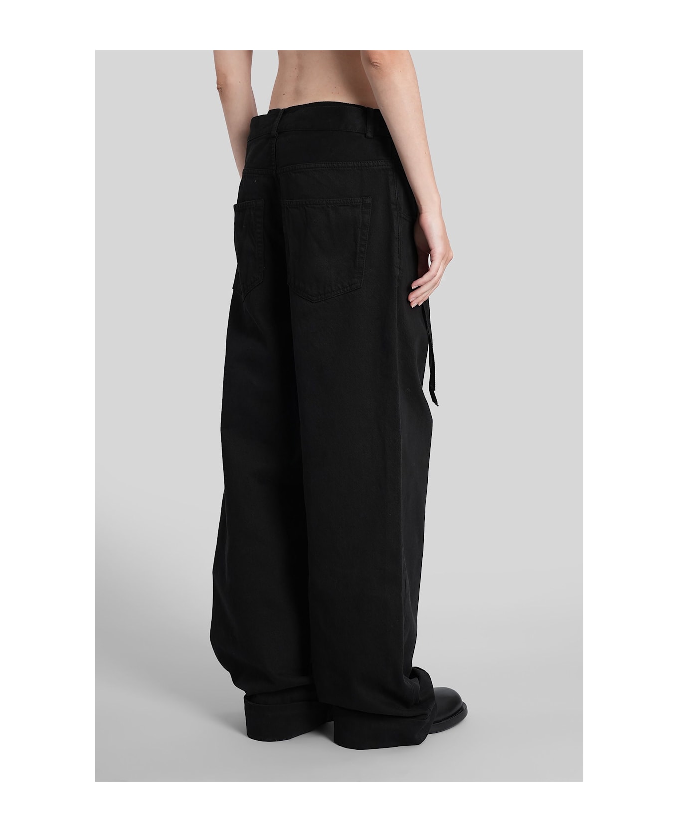 Ann Demeulemeester Kristel Jeans In Black Cotton - black