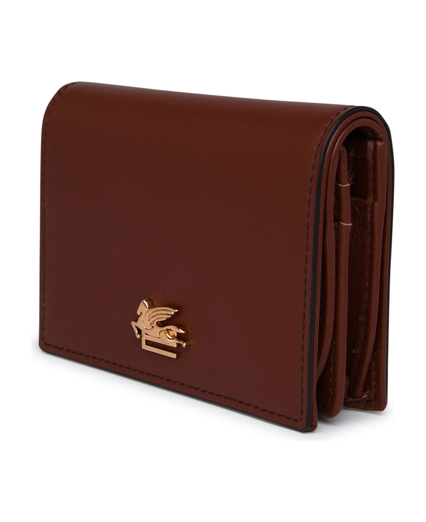 Etro Brown Leather Wallet - Brown