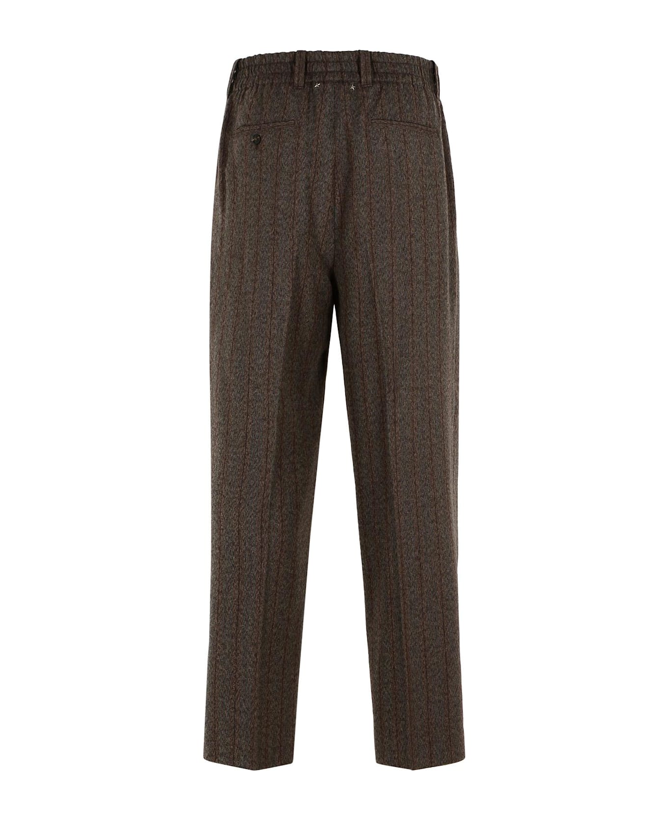 Golden Goose Brown Virgin Wool Trousers - Marrone