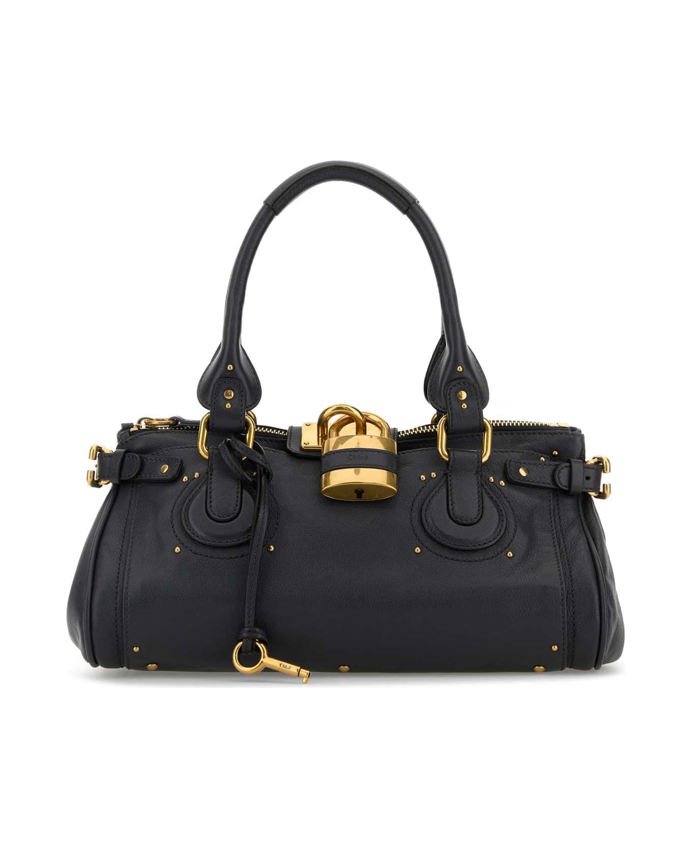 Chloé Blue Leather The 99 Shoulder Bag - BLACKNAVY