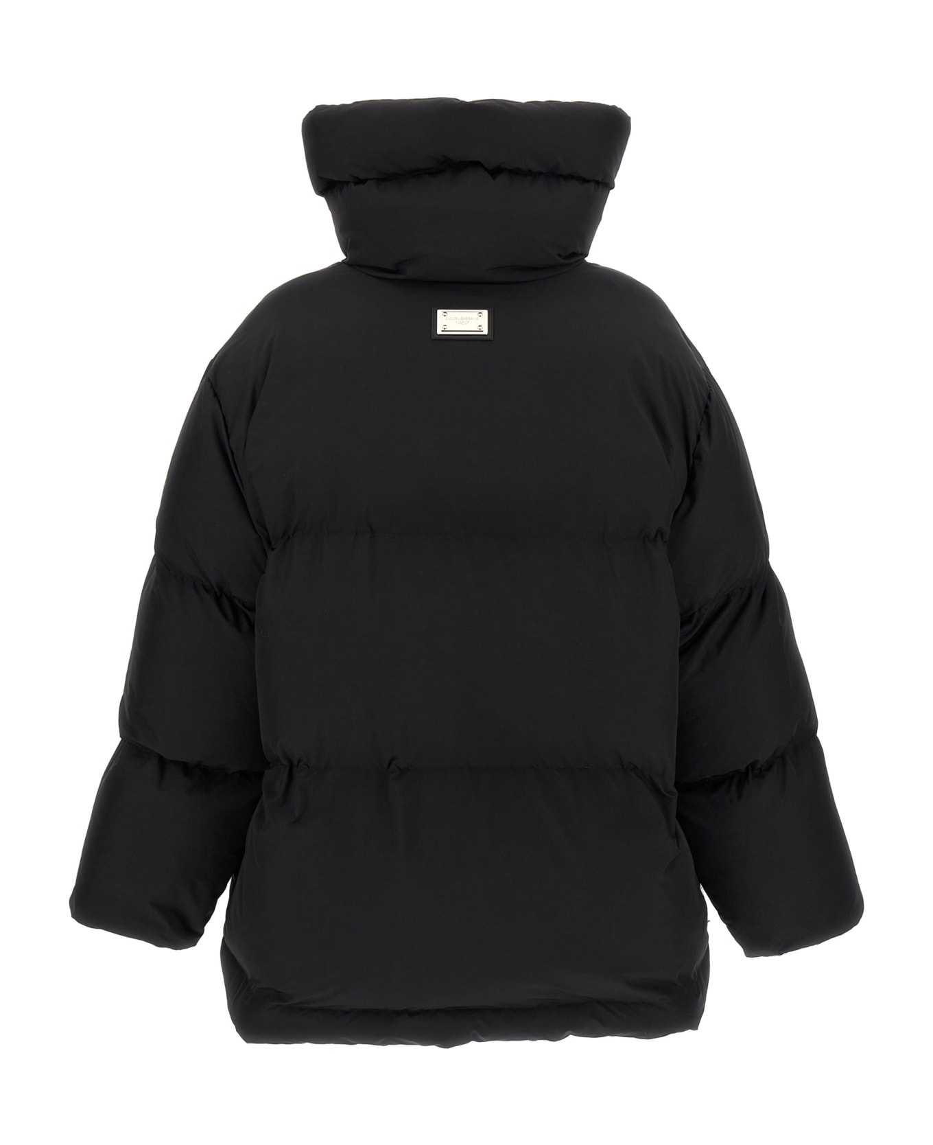 Dolce & Gabbana Logo Plate Down Jacket - Black  