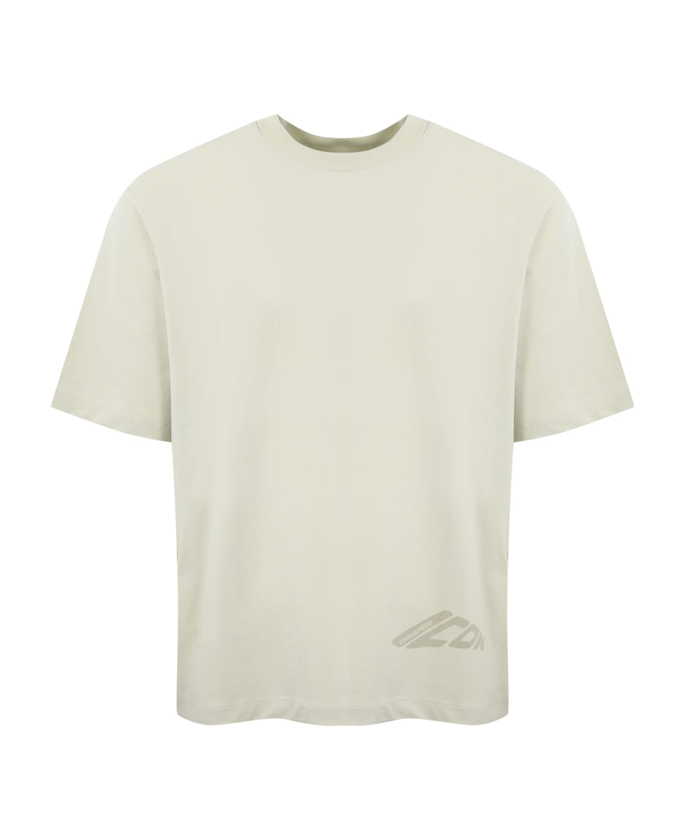 Dsquared2 Cotton T-shirt With Icon Print - Crema