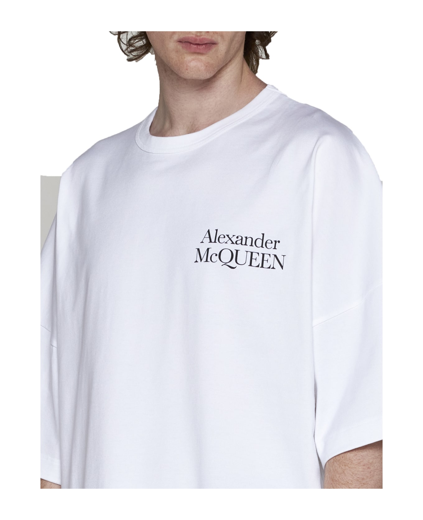 Alexander McQueen Oversize Logo T-shirt - White シャツ