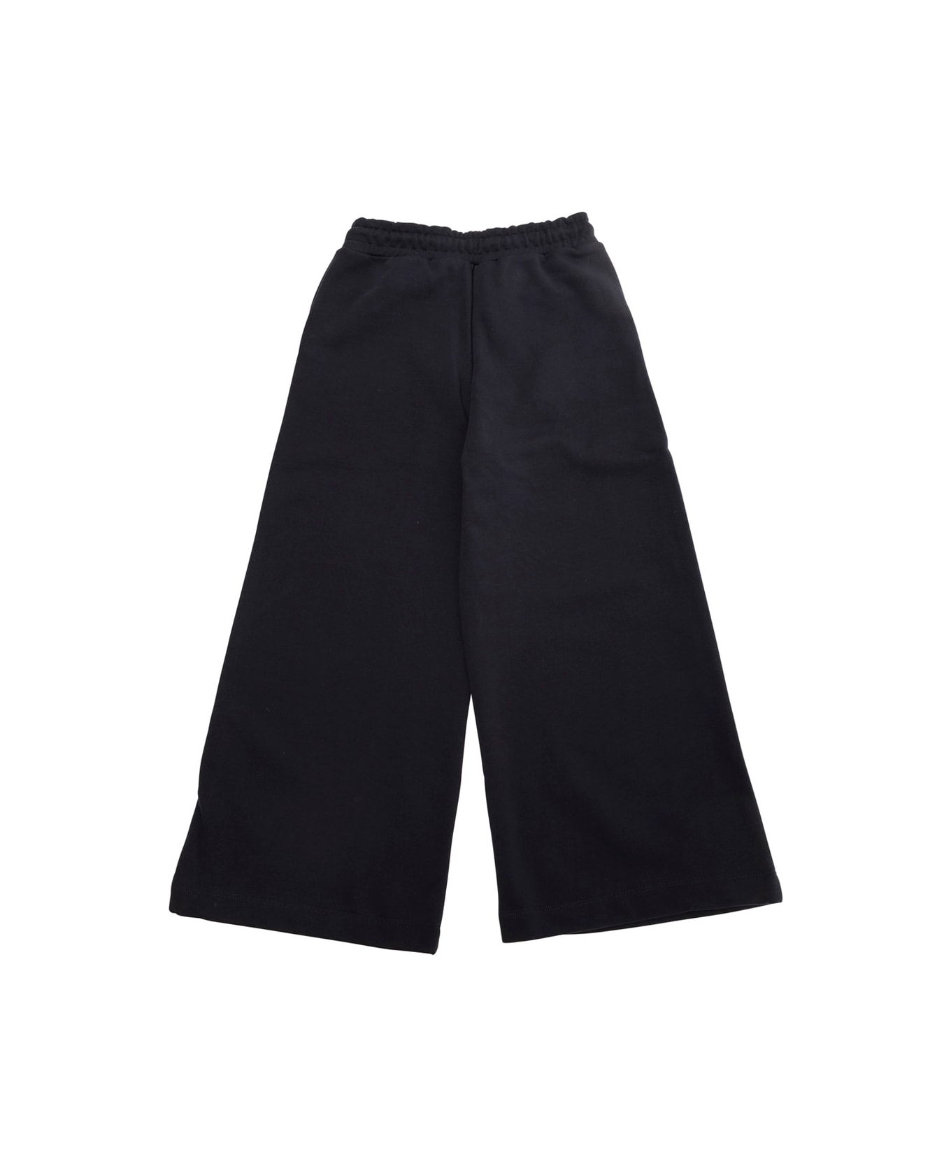 Marni Blue Pants With Logo Lettering On The Front In Cotton Girls - Blu