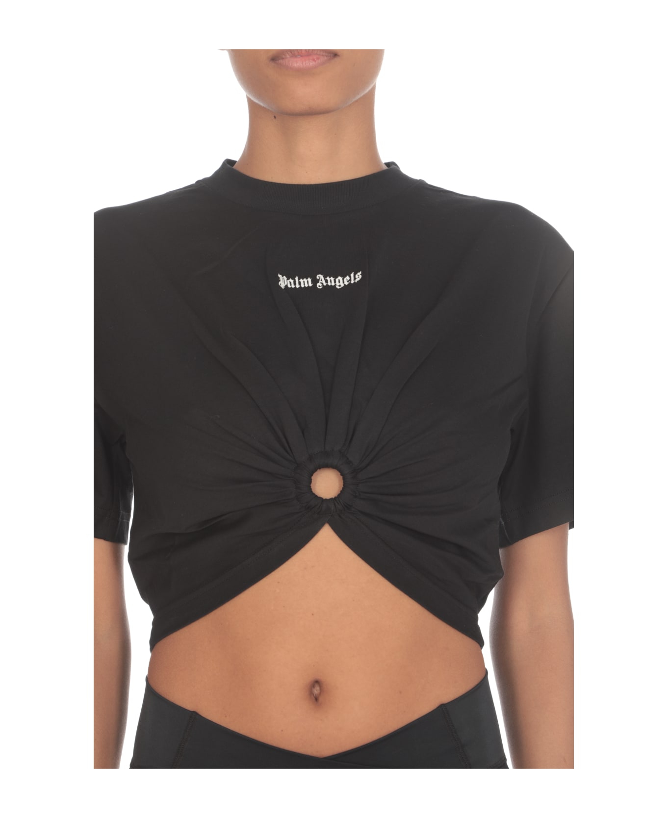 Palm Angels Classic Logo Ring T-shirt - Black Tシャツ