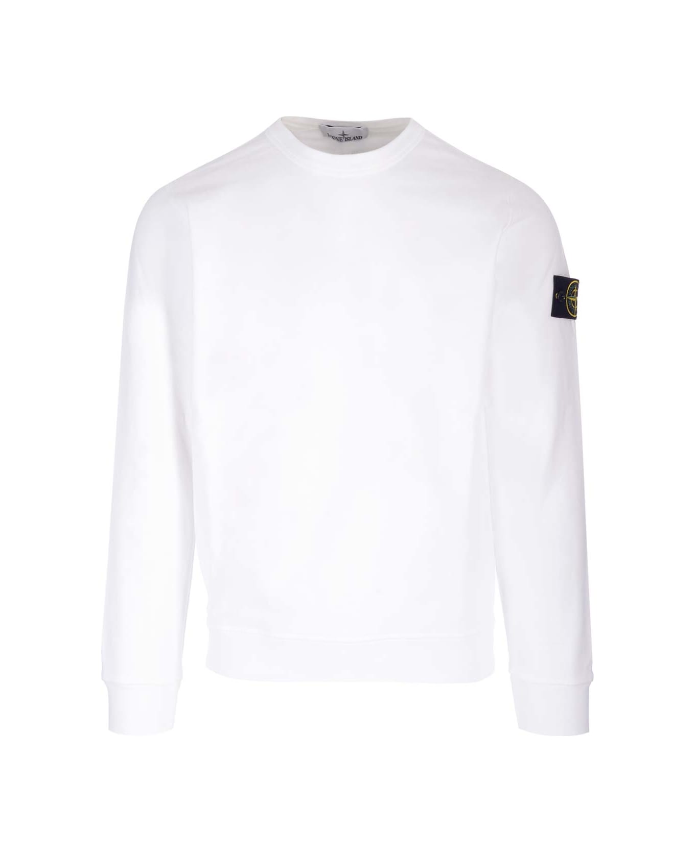 Stone Island Cotton Sweatshirt - Bianco