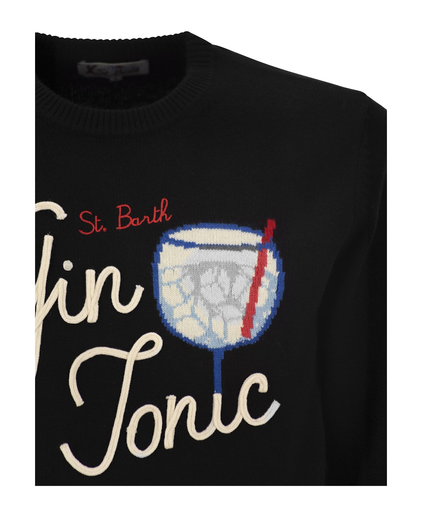 MC2 Saint Barth Gin Tonic Wool And Cashmere Blend Jumper - Black