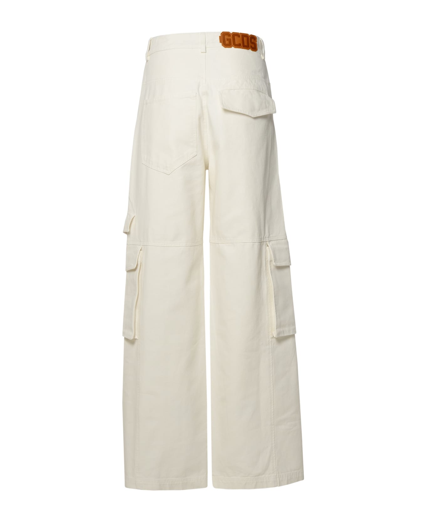 GCDS White Cotton Jeans - Bianco sporco