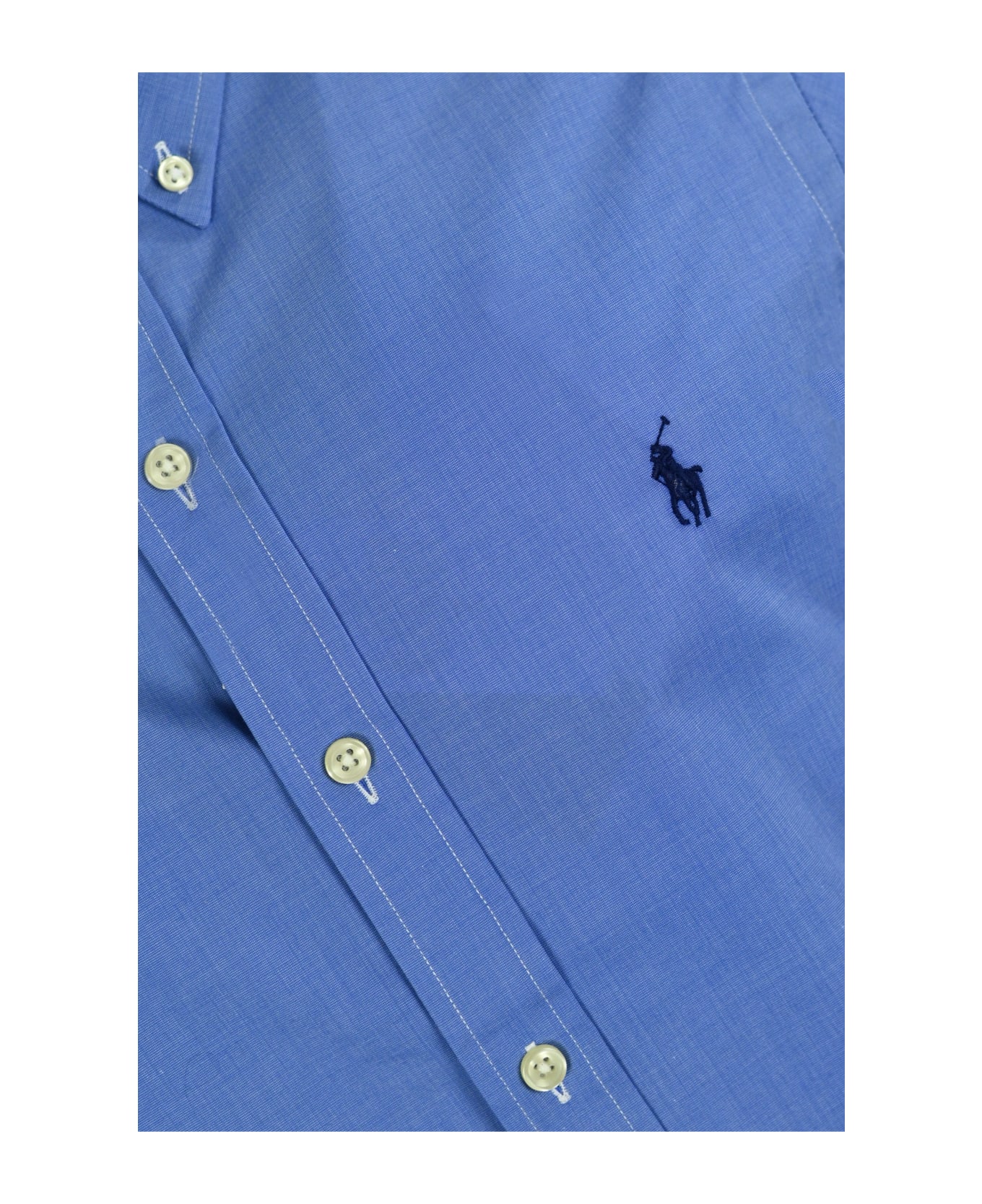 Polo Ralph Lauren Cotton Shirt With Logo - Blue シャツ