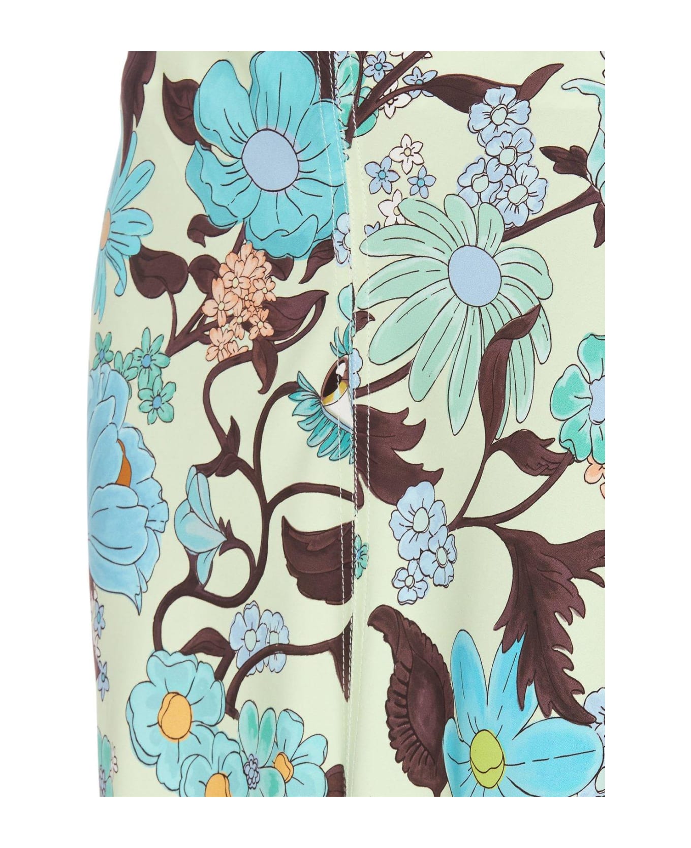 Stella McCartney Floral Printed Midi Skirt - Green