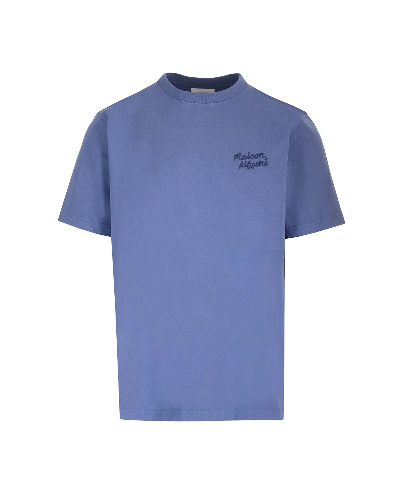 Maison Kitsuné Blue Crewneck T-shirt - Storm Blue シャツ