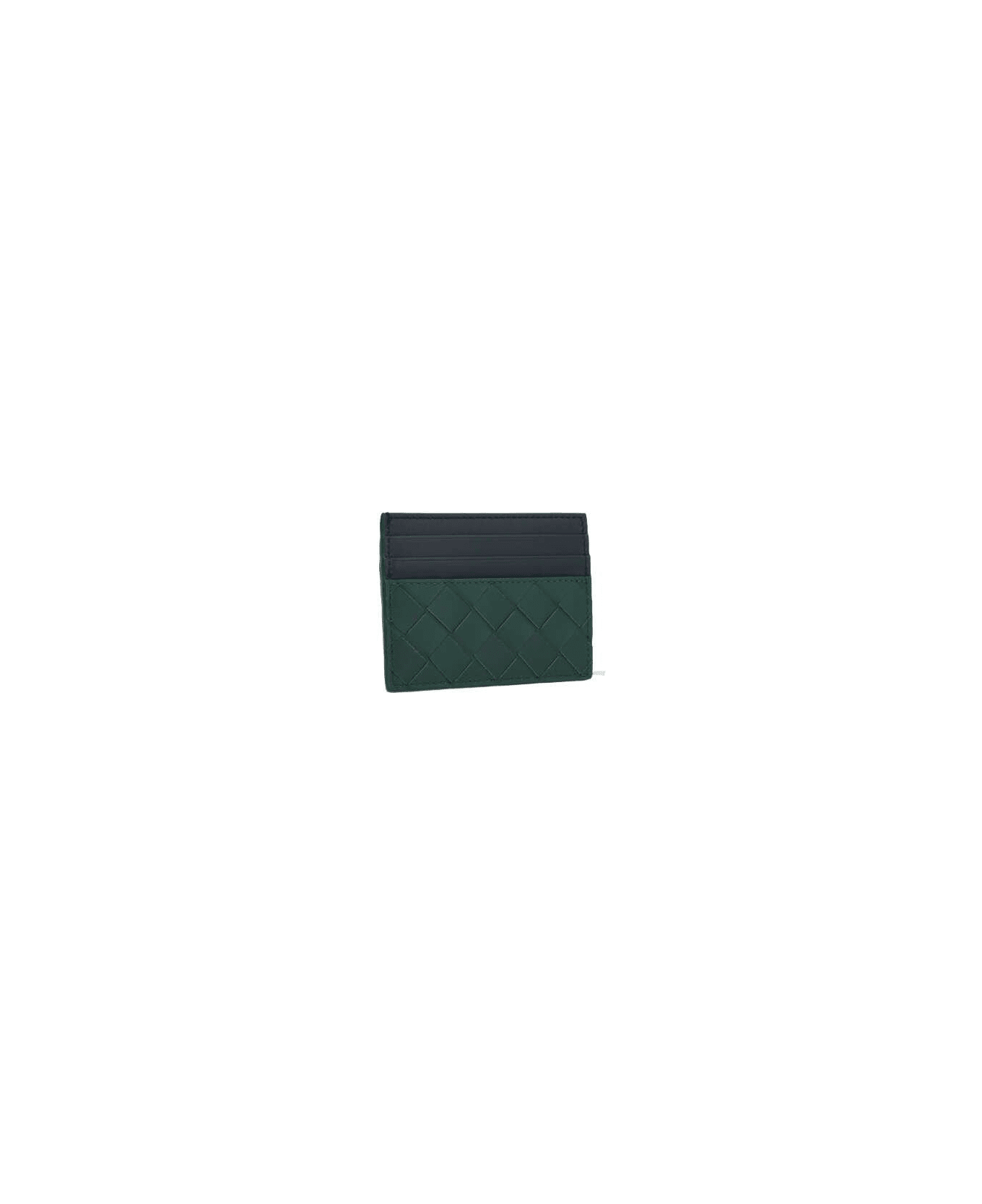 Bottega Veneta Intrecciato Two-toned Card Holder - GREEN 財布