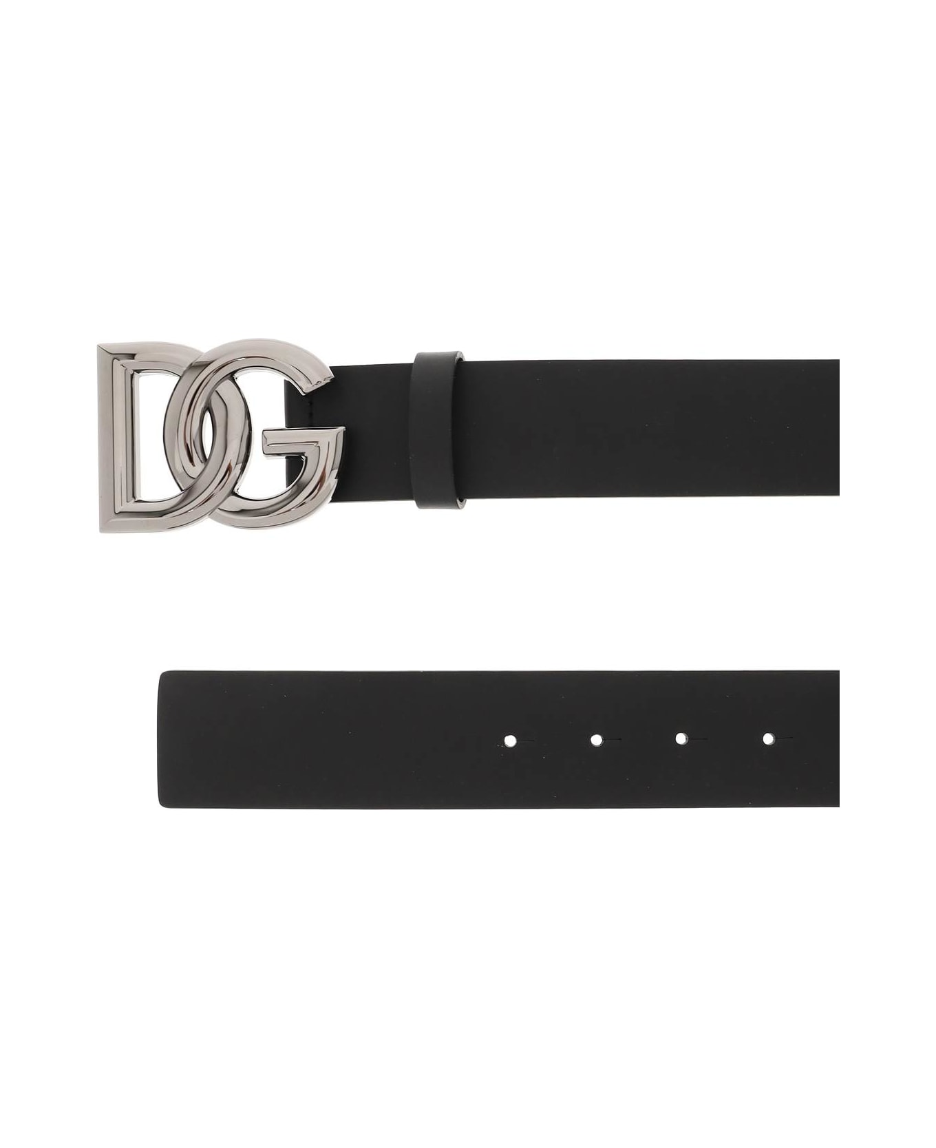 Dolce & Gabbana Dg Logo Buckle Belt - Black