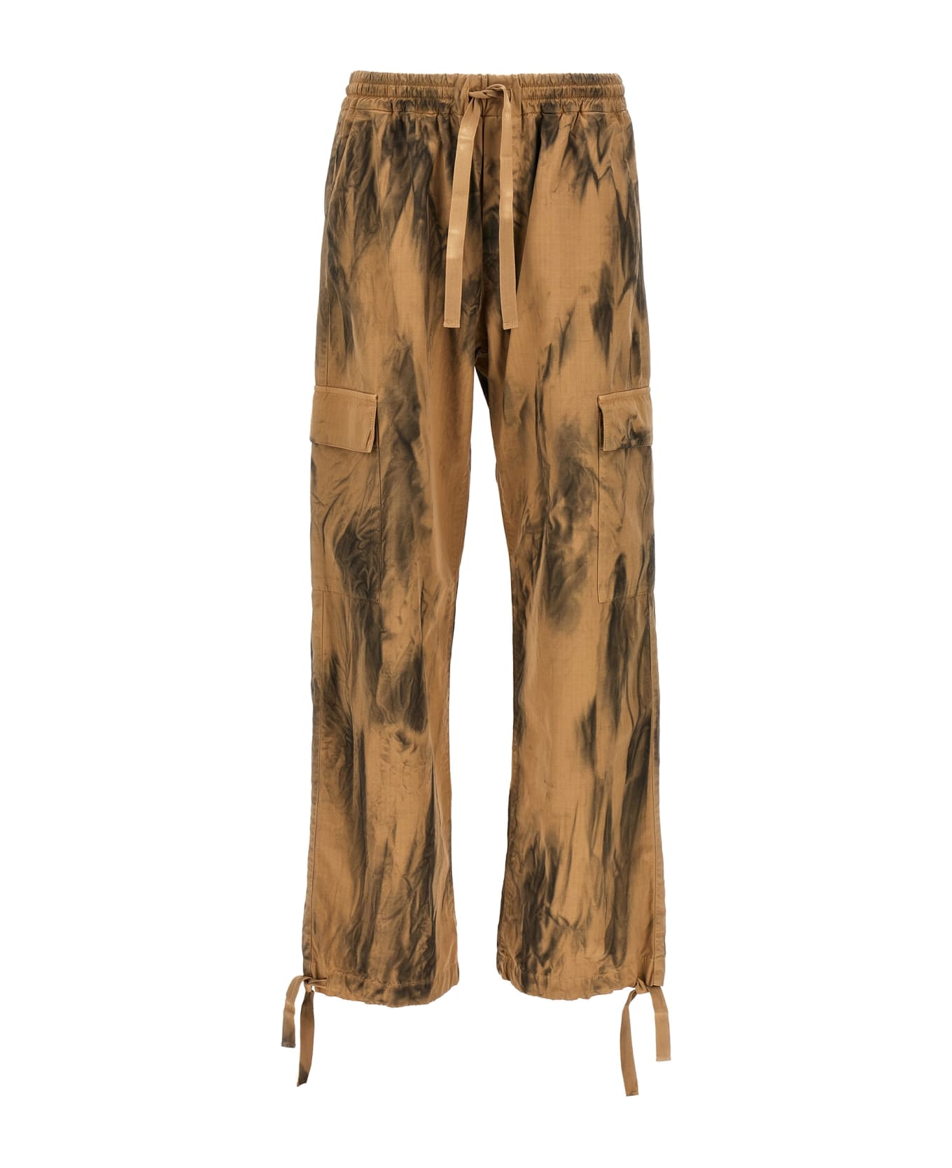 MSGM Dirty-effect Cargo Pants - Beige