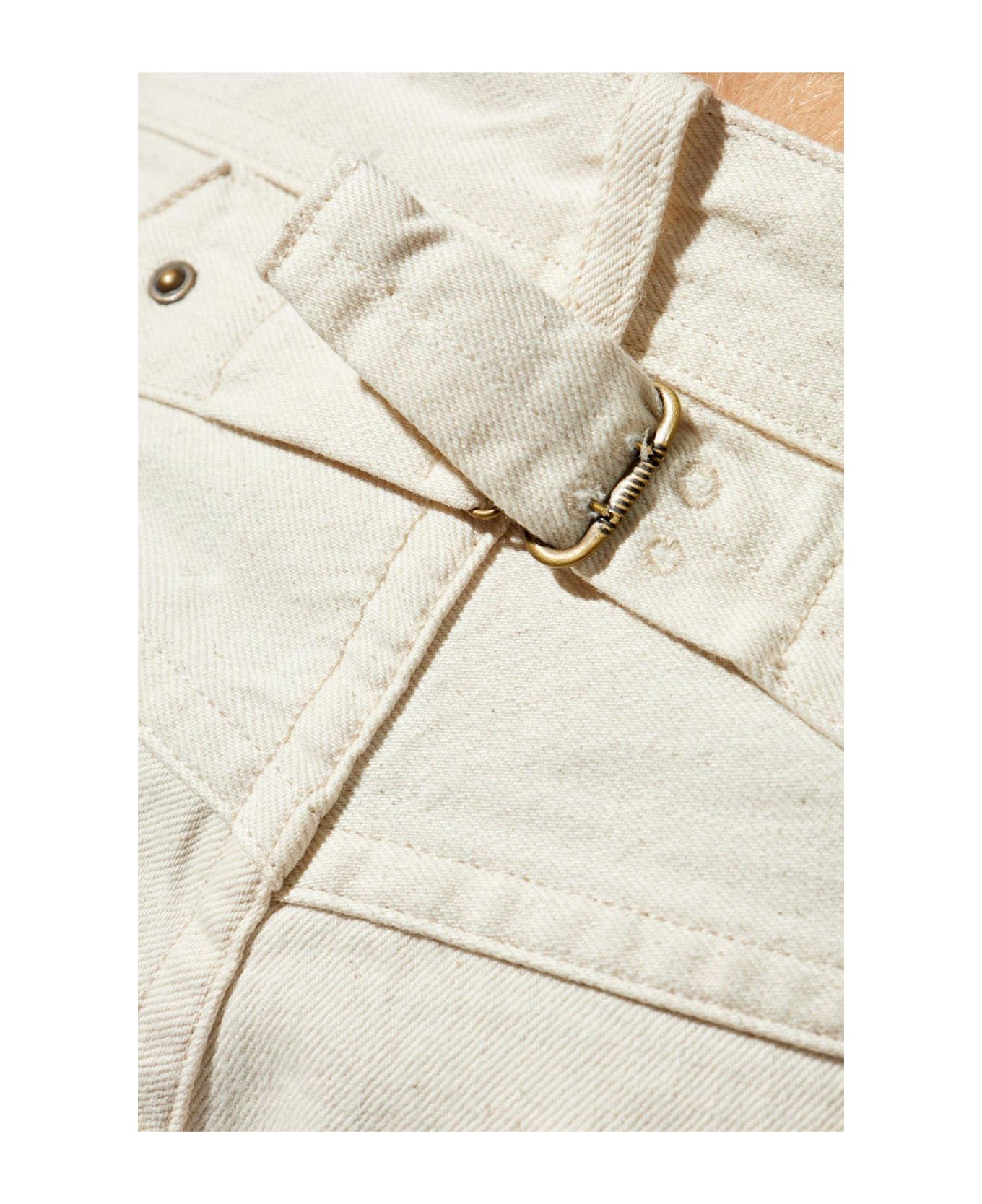 Maison Margiela Buckle-detailed Straight-leg Jeans - NEUTRALS