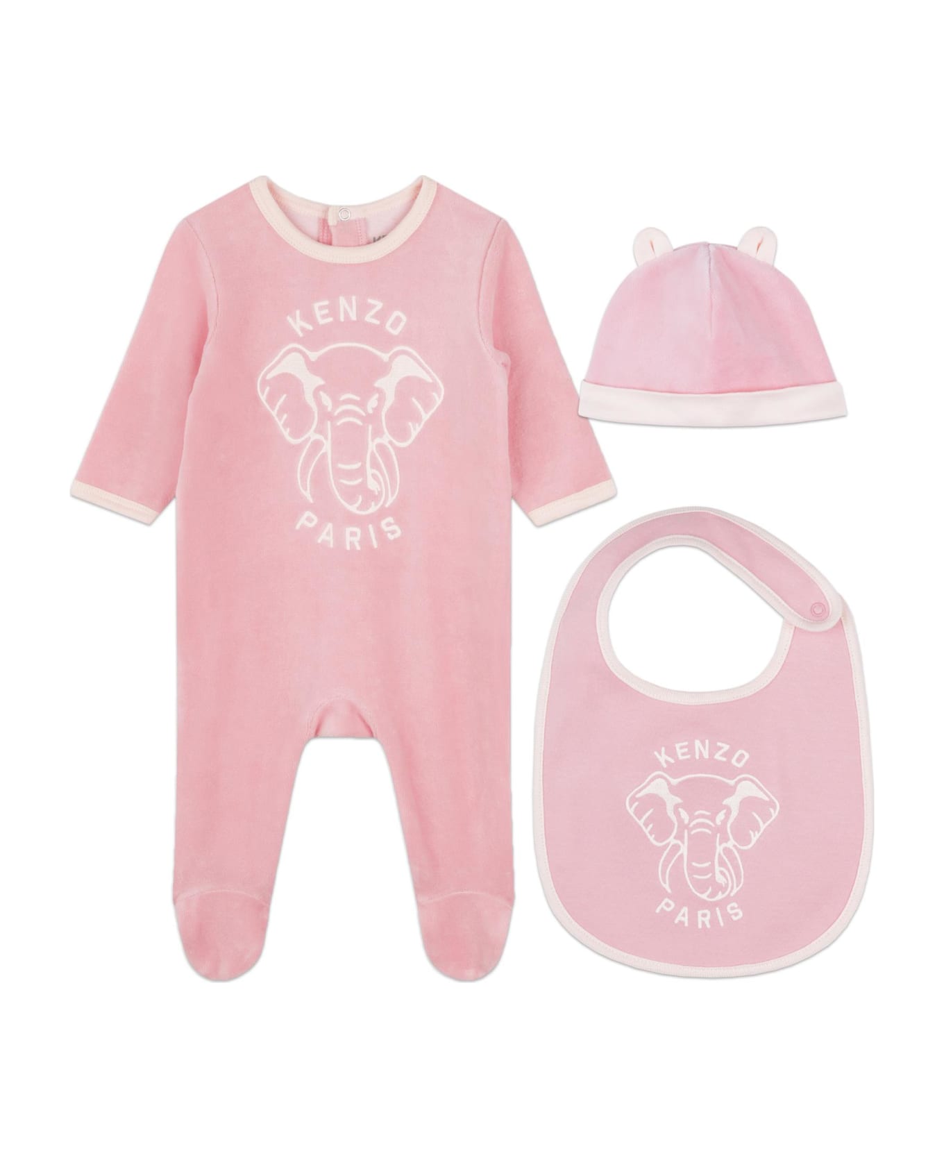 Kenzo Kids Set Tutina Con Stampa - Pink