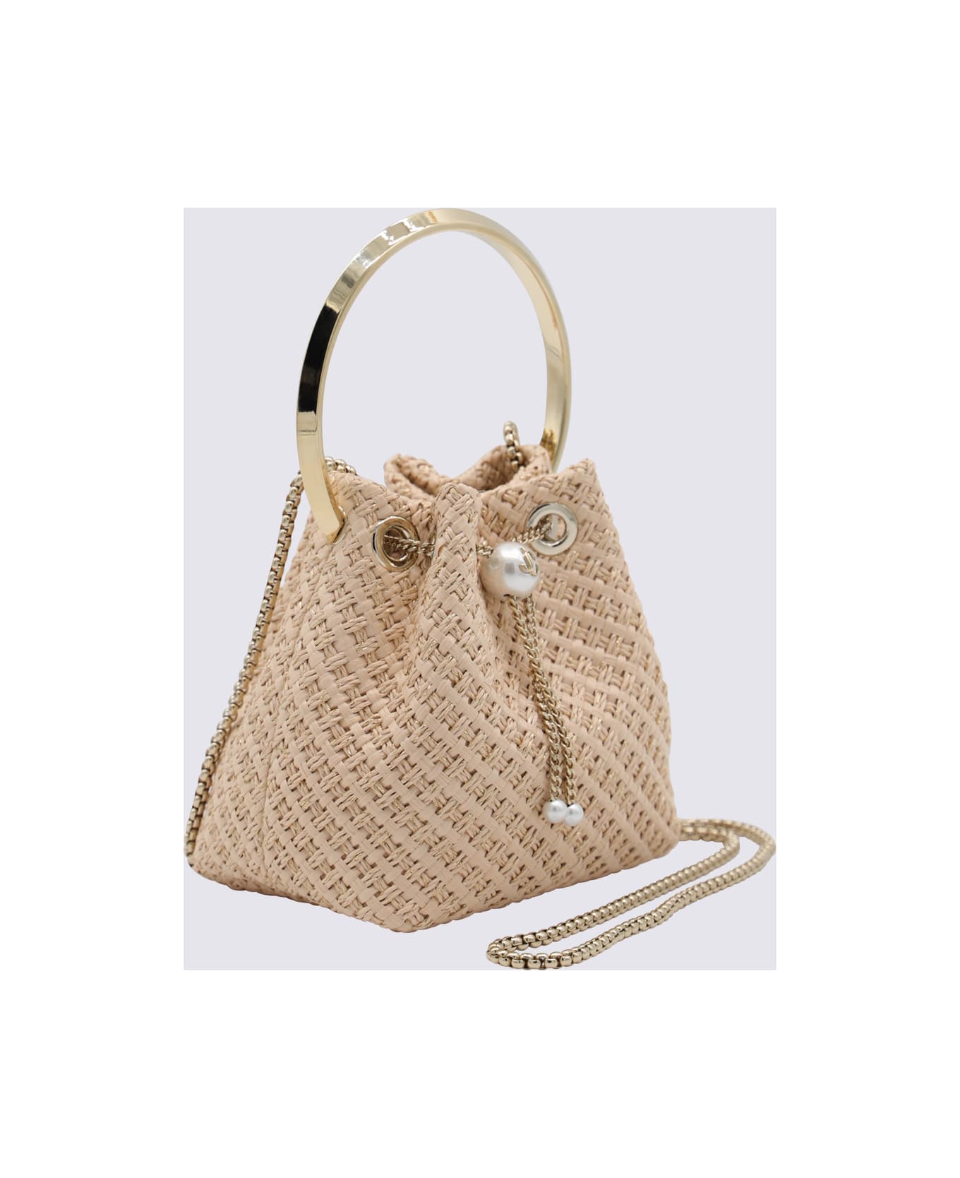 Jimmy Choo Natural Top Handle Bag - NATURAL/GOLD/LIGHT GOLD