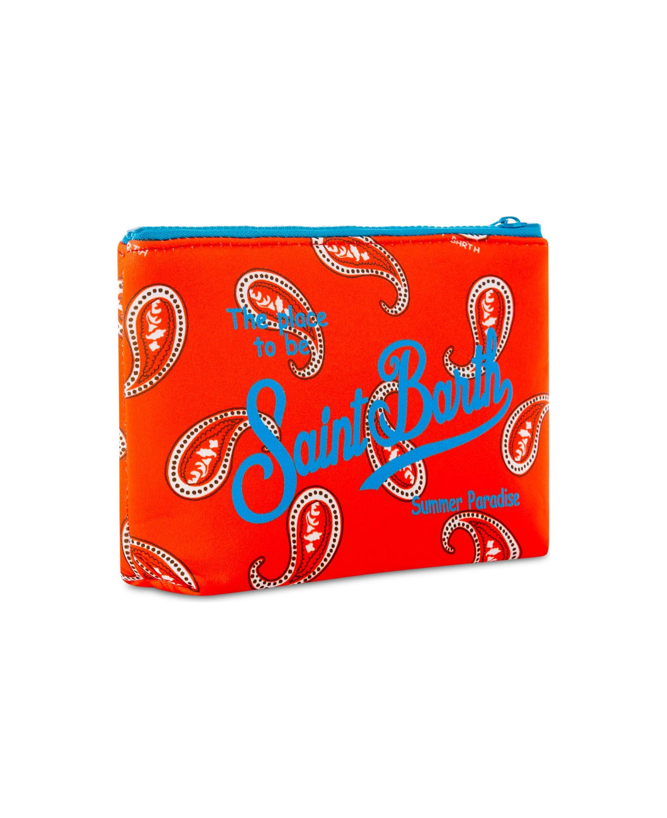 MC2 Saint Barth Aline Pochette With Paisley Print - ORANGE