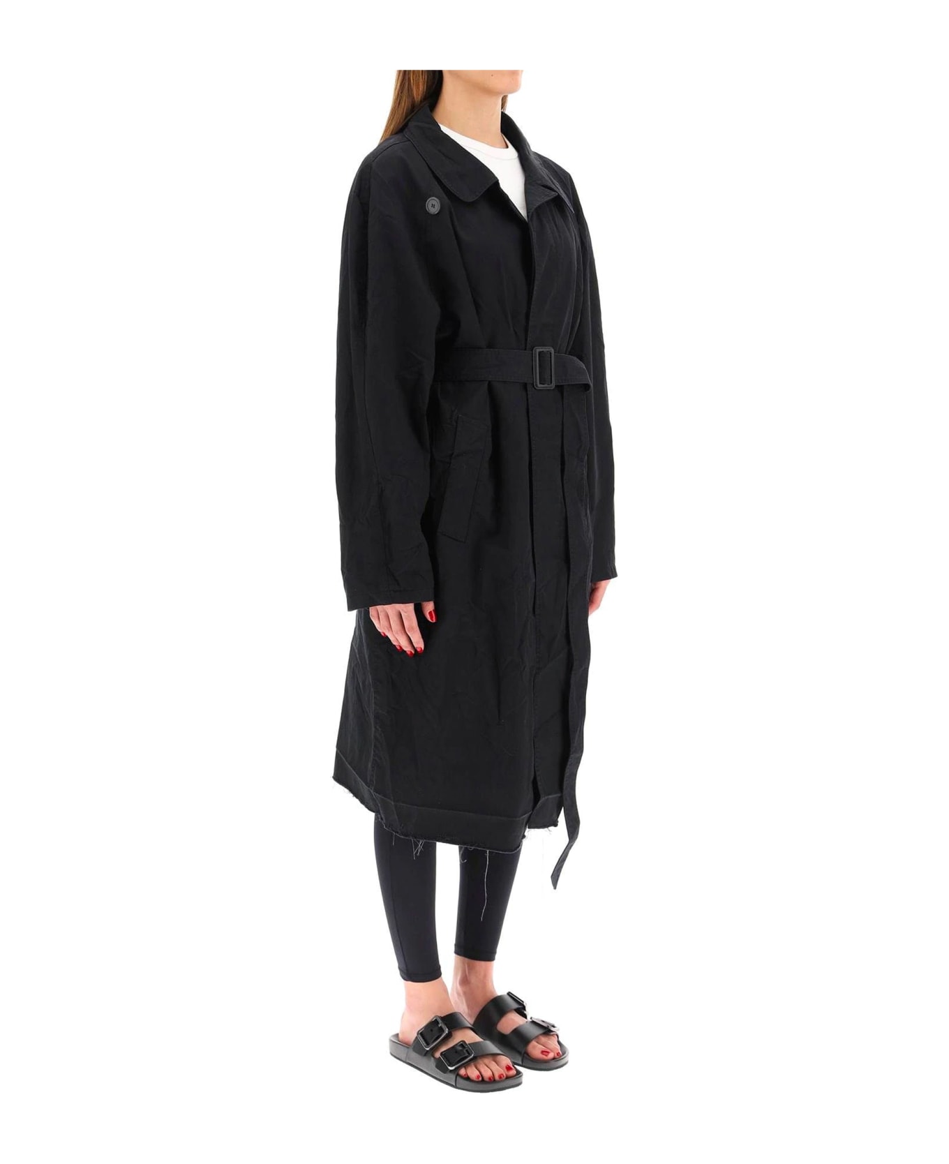 Balenciaga Unifit Trench Coat - Black