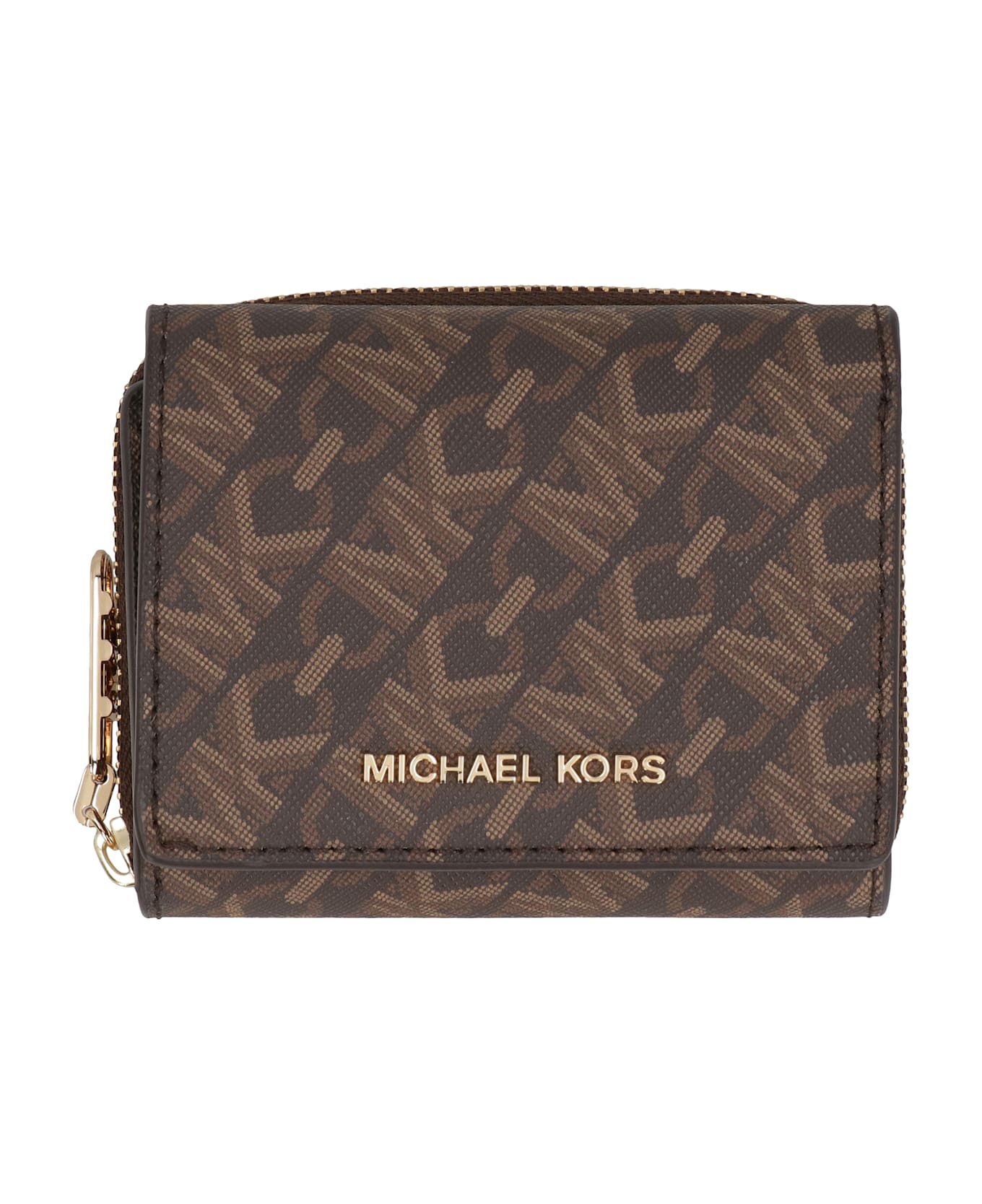 MICHAEL Michael Kors Empire Coated Canvas Wallet - brown