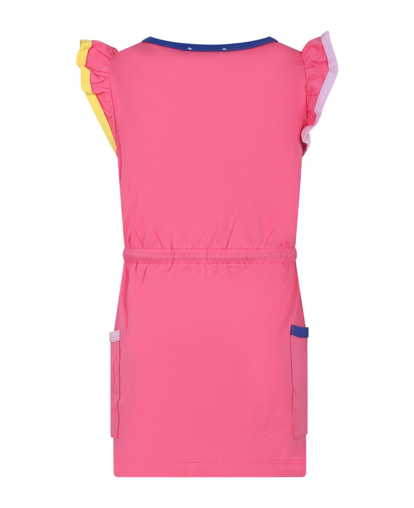 Rykiel Enfant Pink Dress For Girl With Logo - Pink ワンピース＆ドレス