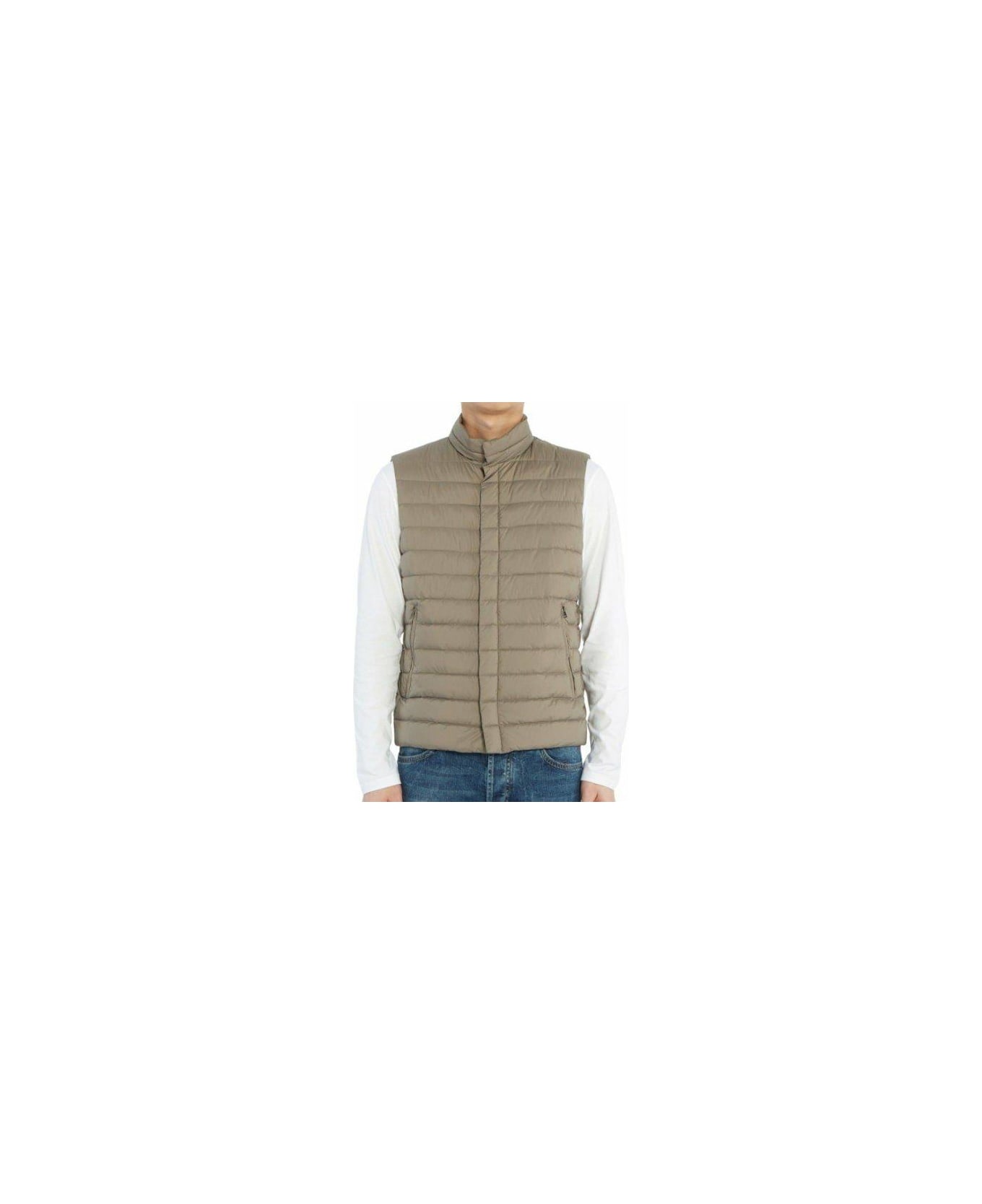 Herno Padded Quilted Vest - Beige