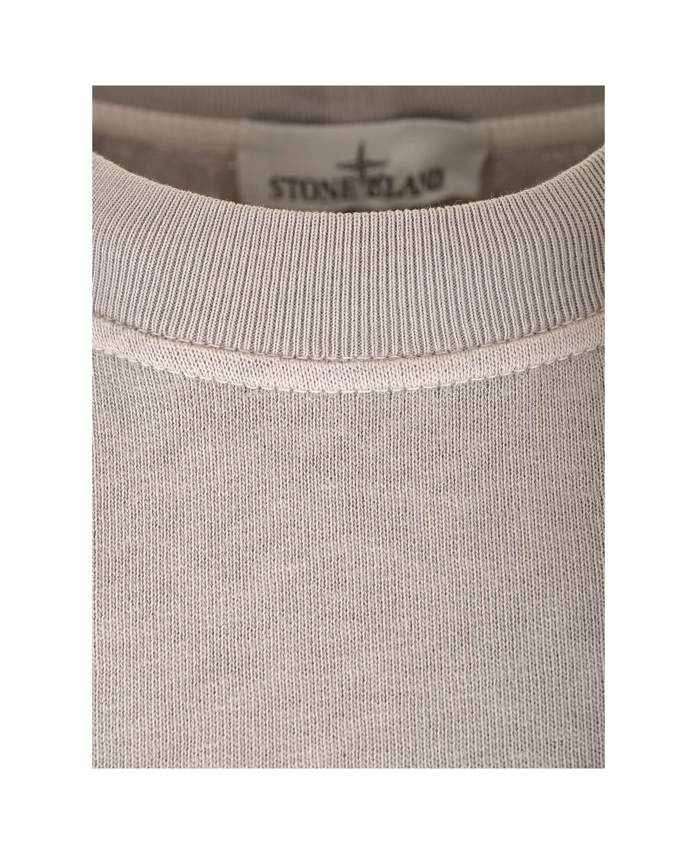 Stone Island Grey Sweatshirt With Mock Neck - Dust