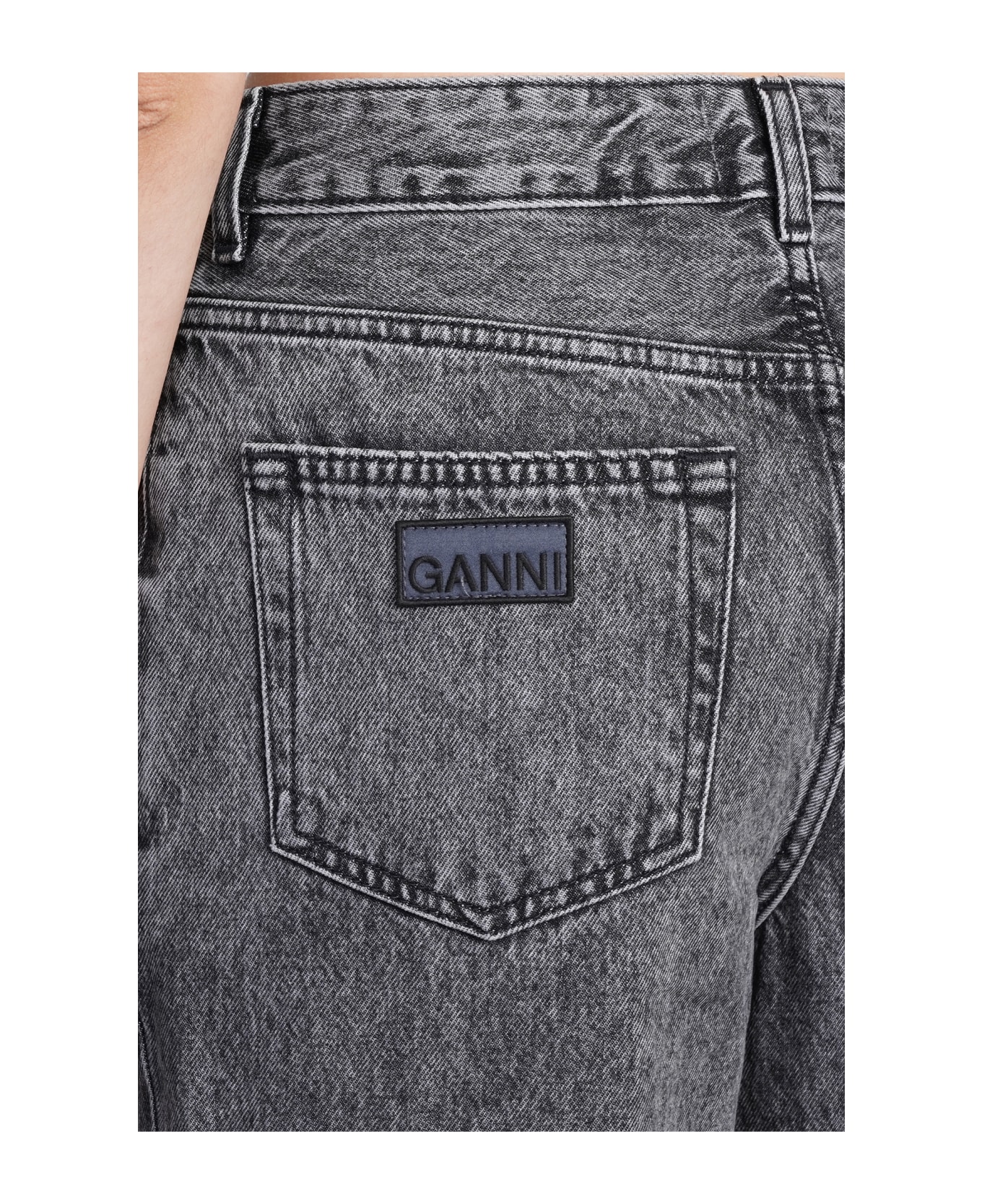 Ganni Cargo Jeans - BLACK WASHED