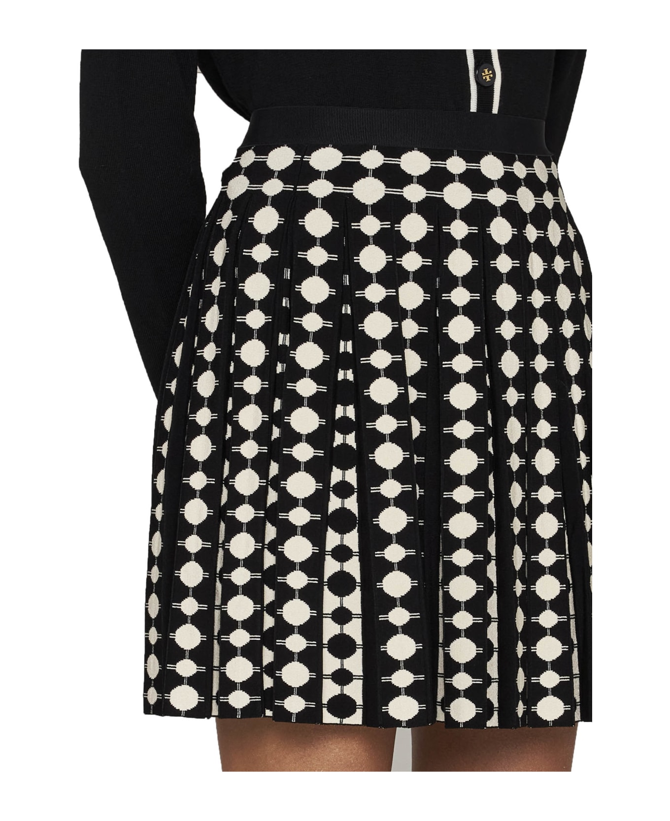 Tory Burch Jacquard Mini Skirt - black