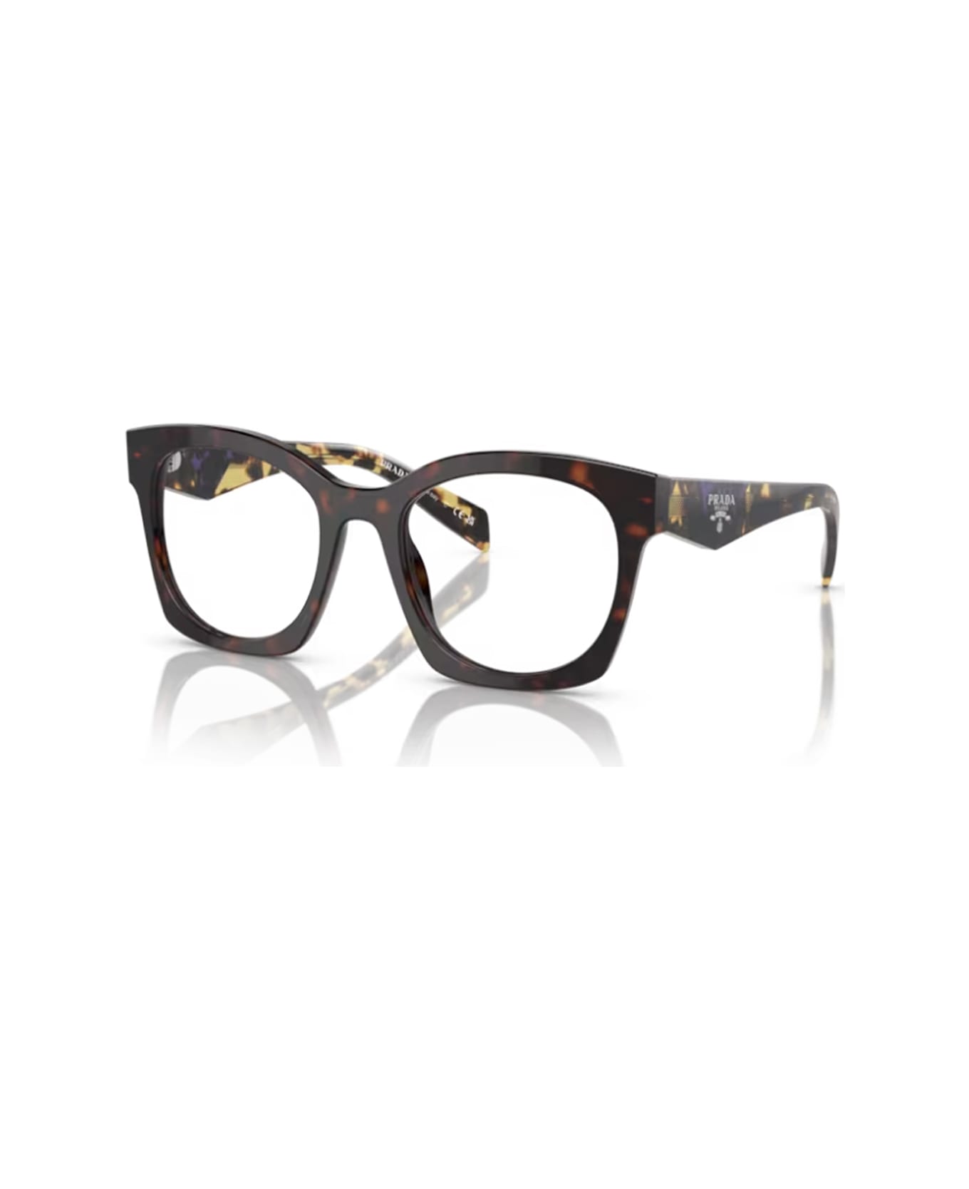 Prada Eyewear Pra05v 17n1o1 Glasses - Marrone