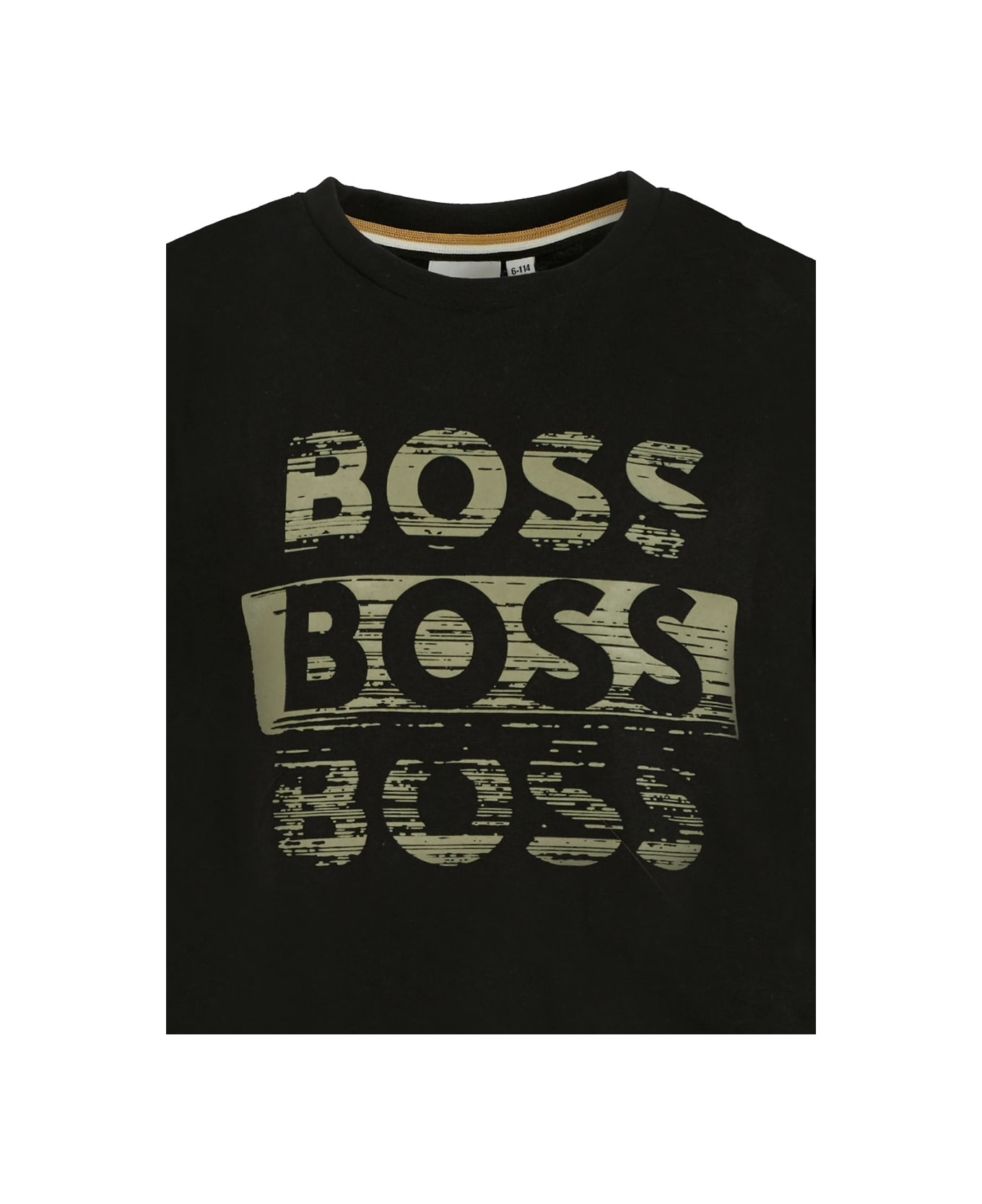 Hugo Boss T-shirt With Logo - BLACK