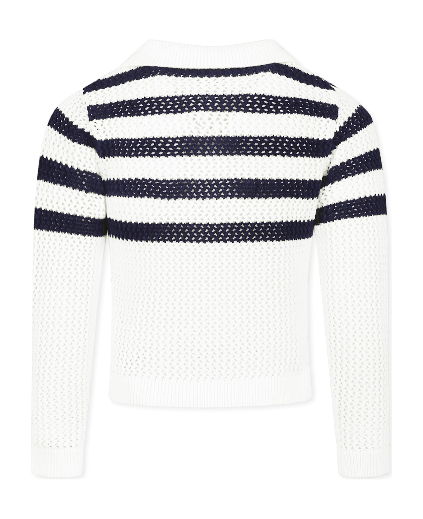 Givenchy White Sweater For Girl With 4g Motif - White